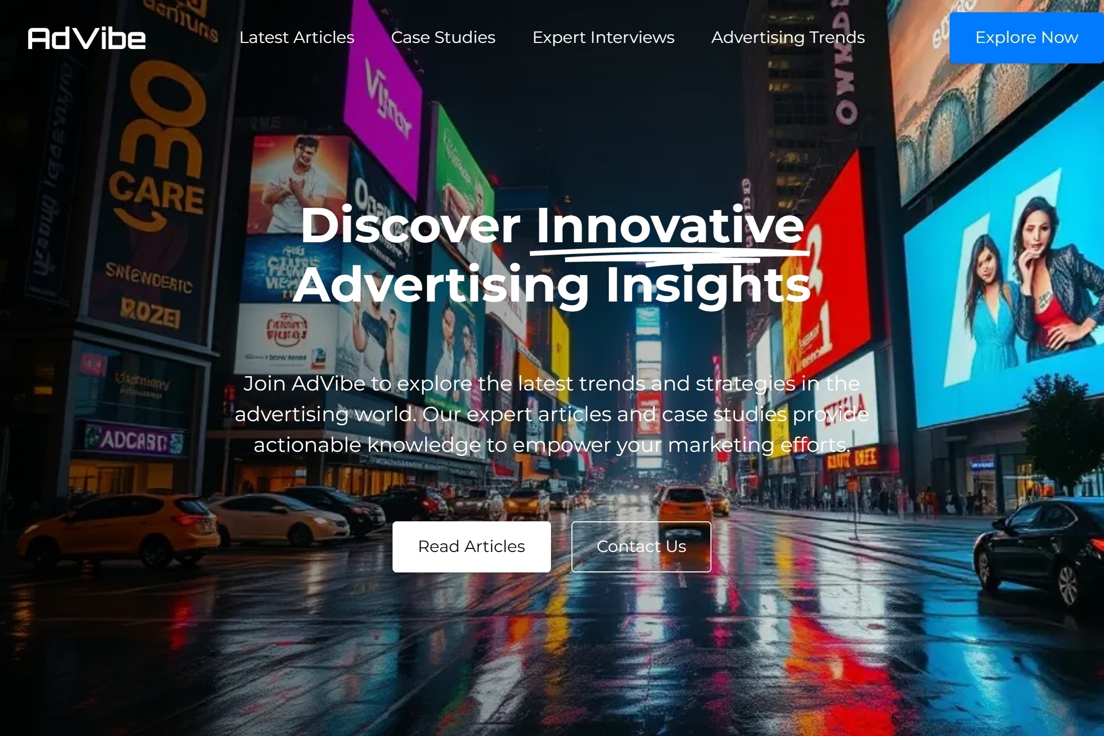 Ad blog website template