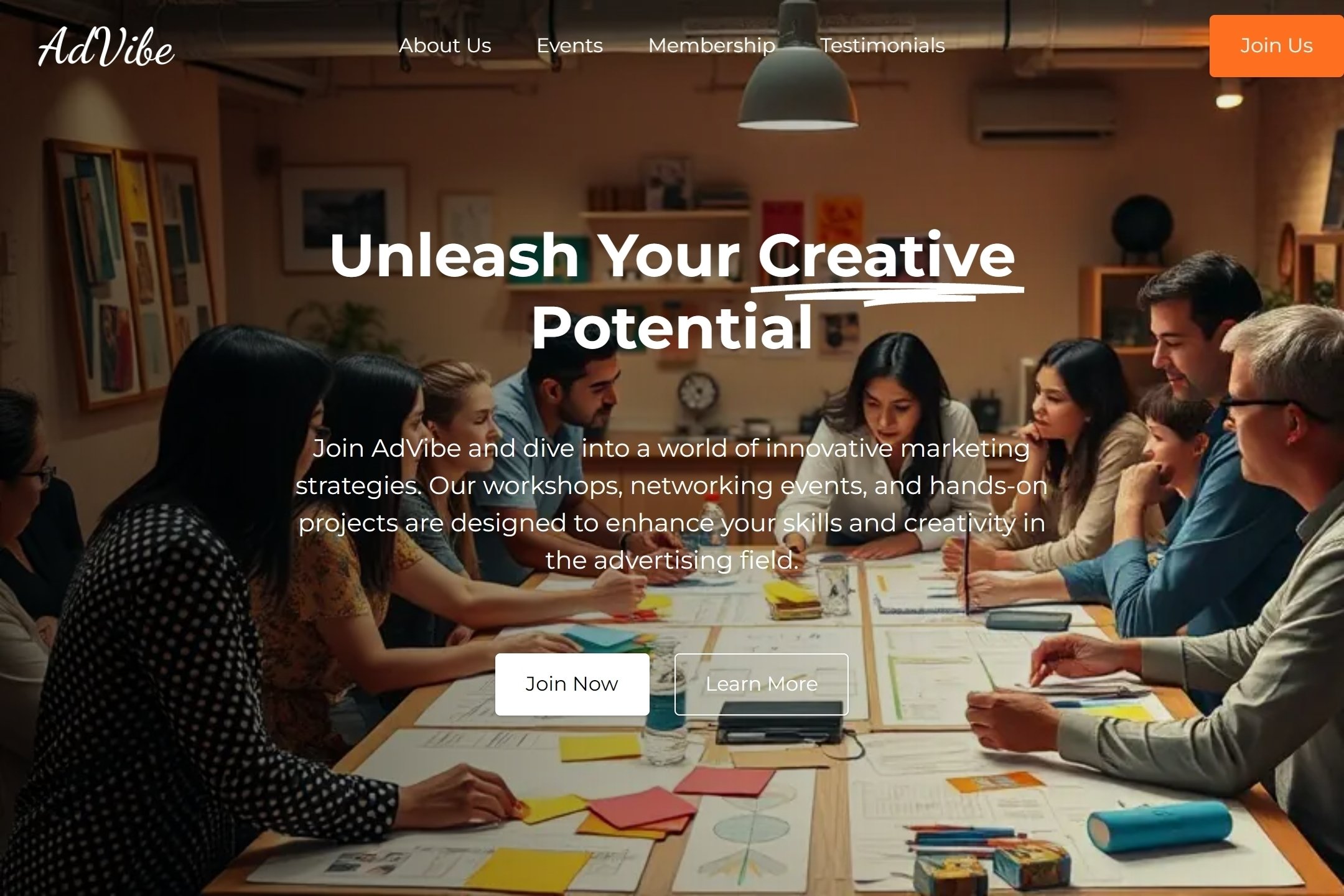 Ad Club website template