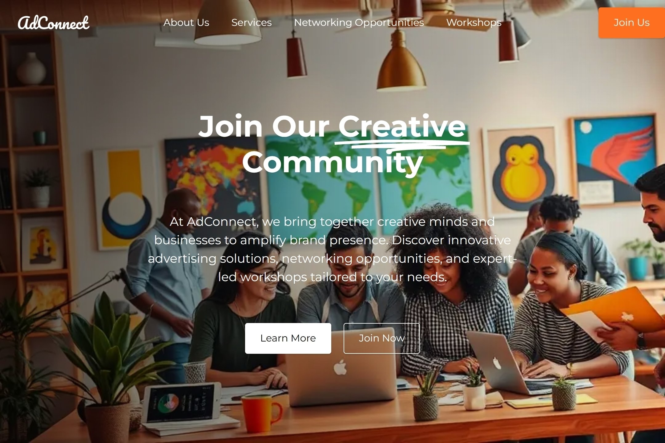 Advertising community website template