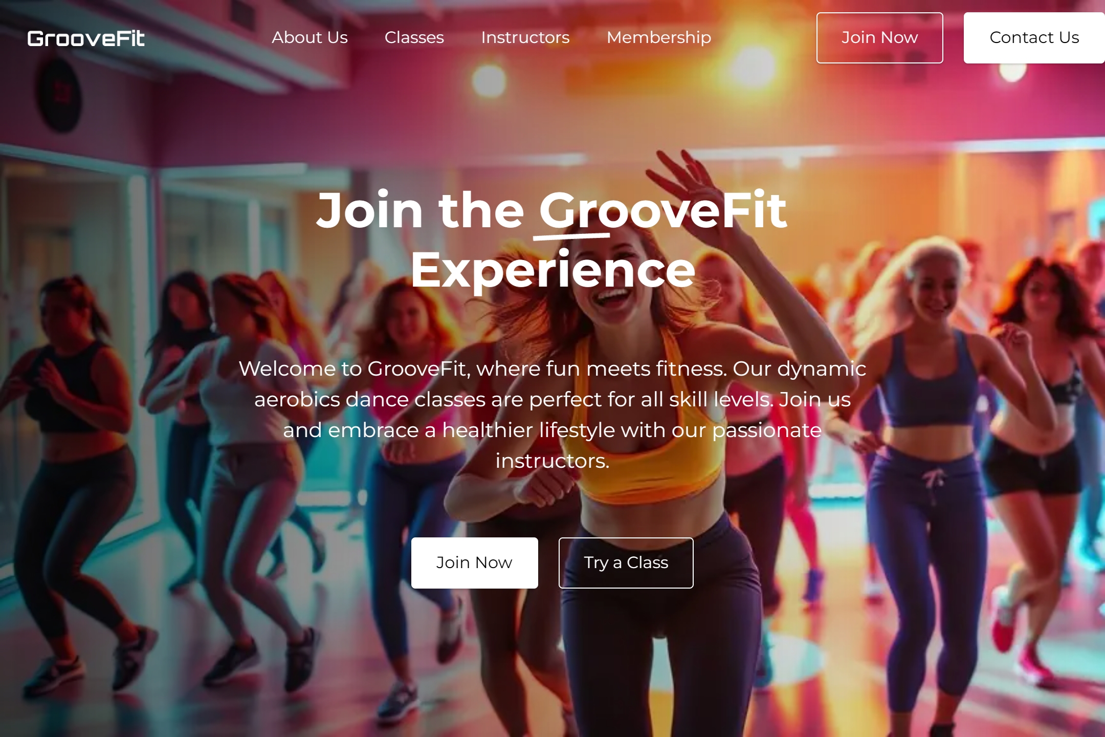 Aerobics dance institute website template