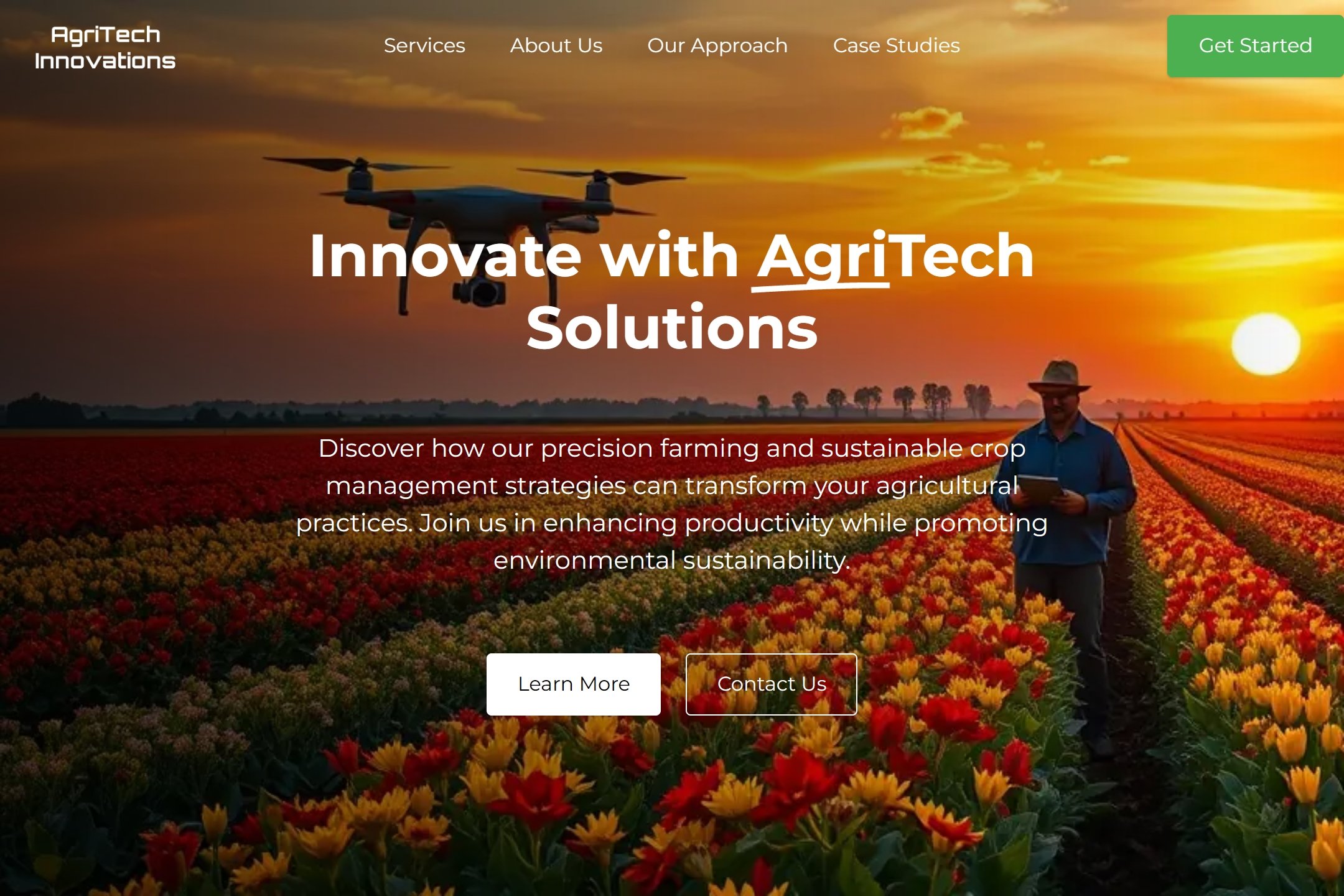 Agricultural engineering firm website template