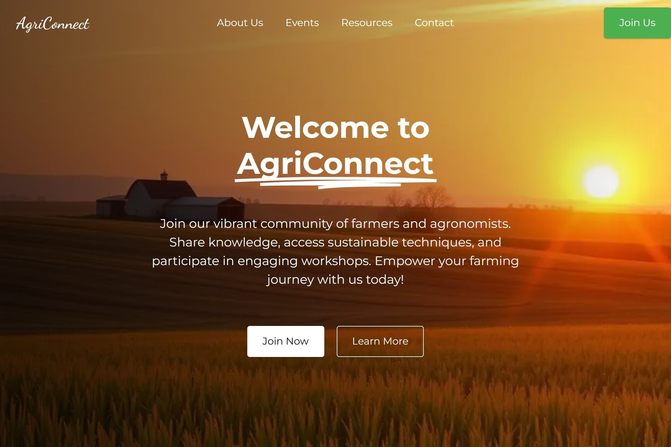 Agriculture community website template