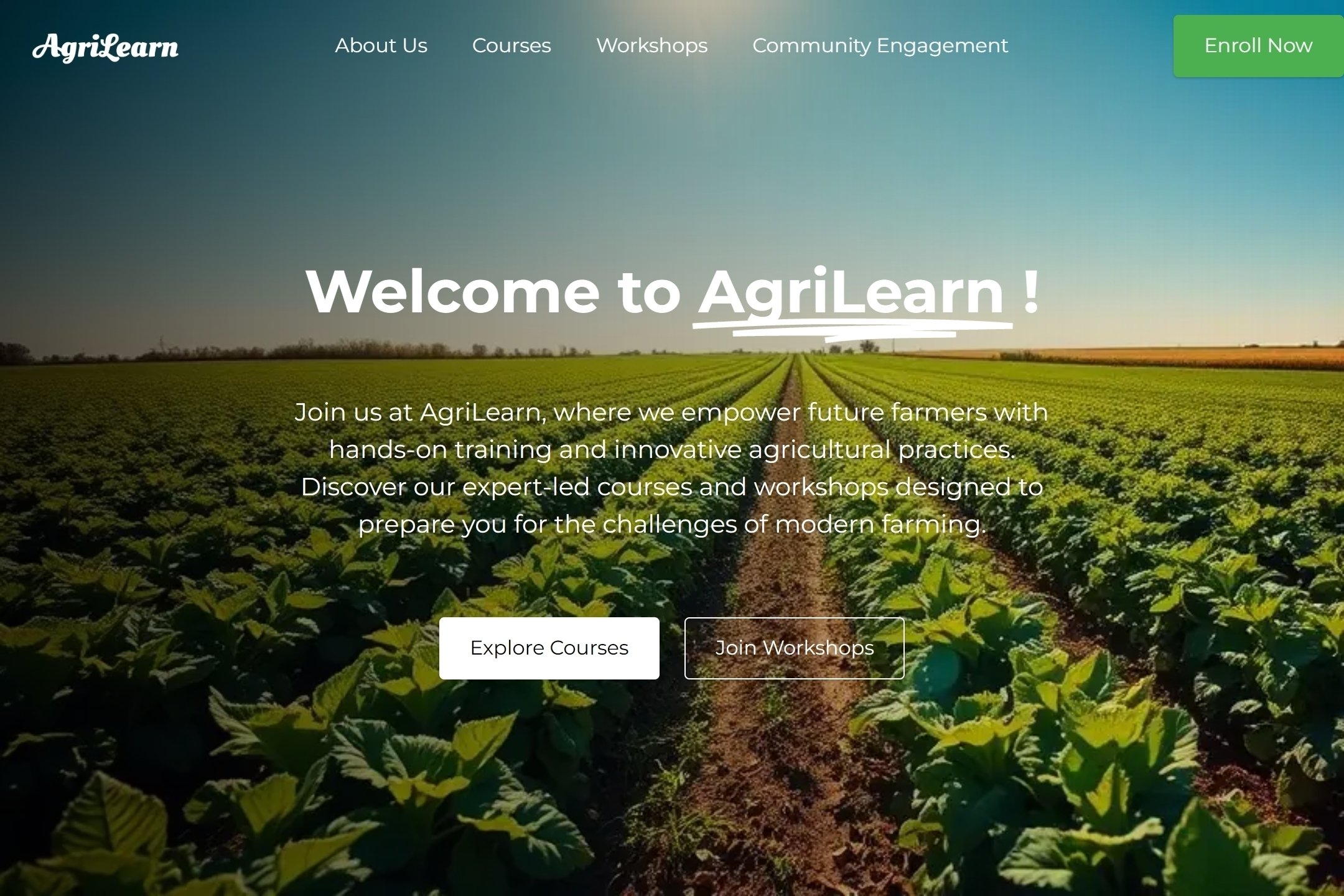 Agriculture School website template