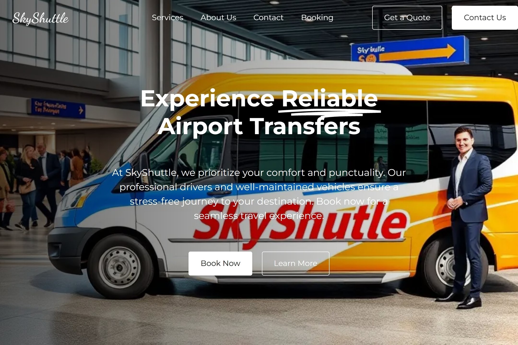 Airport transportation service website template
