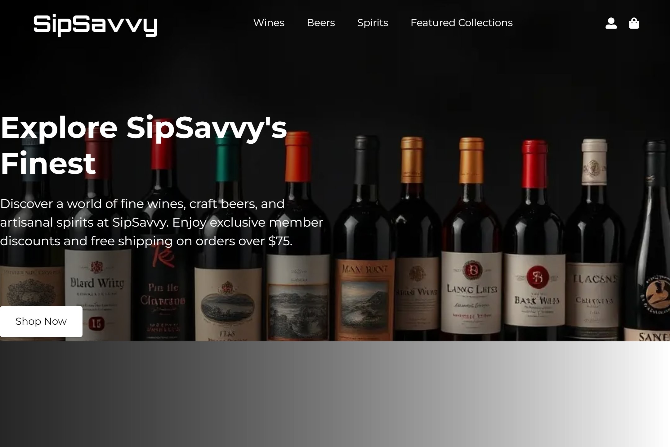 Alcoholic beverage store website template