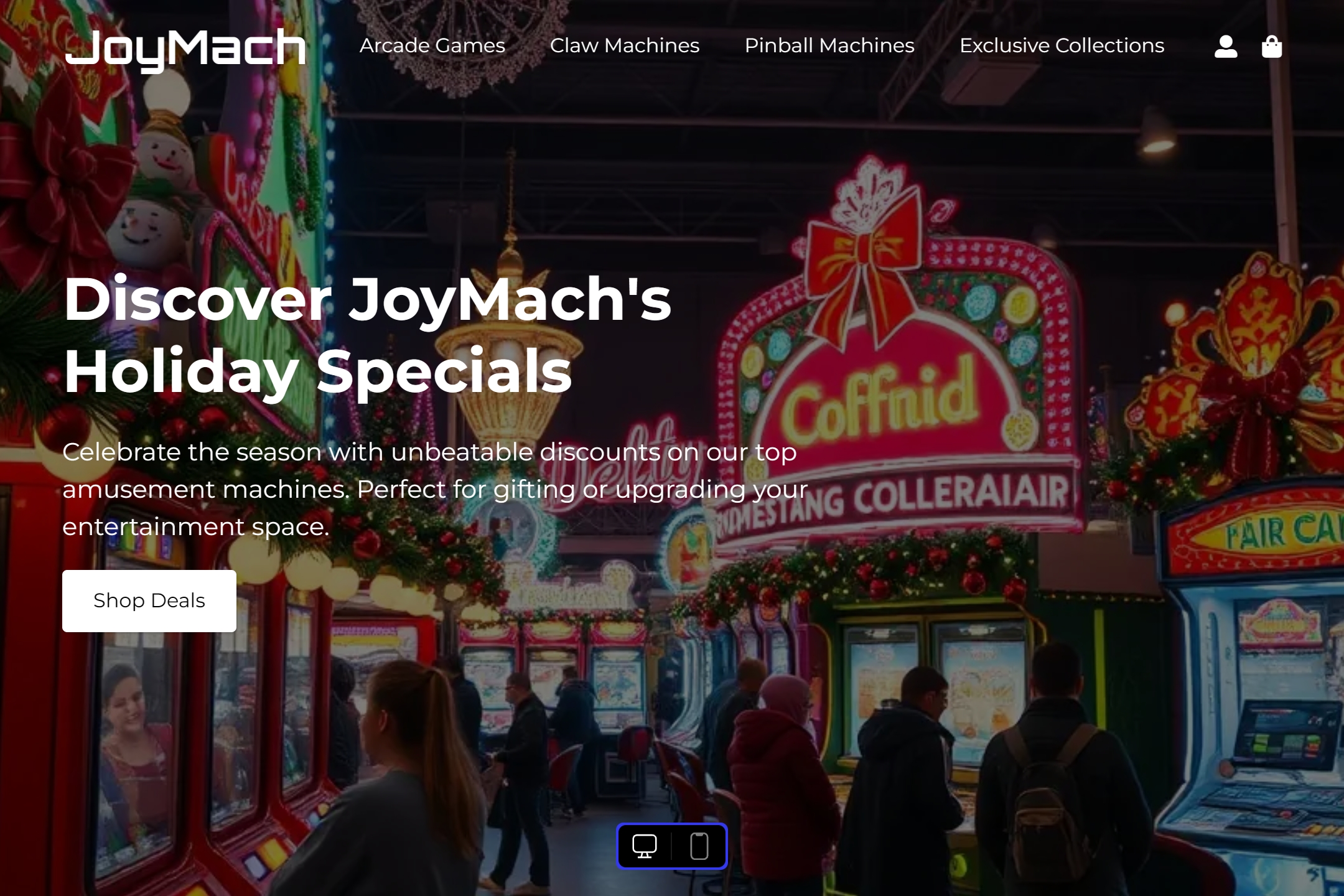 Amusement machine supplier website template