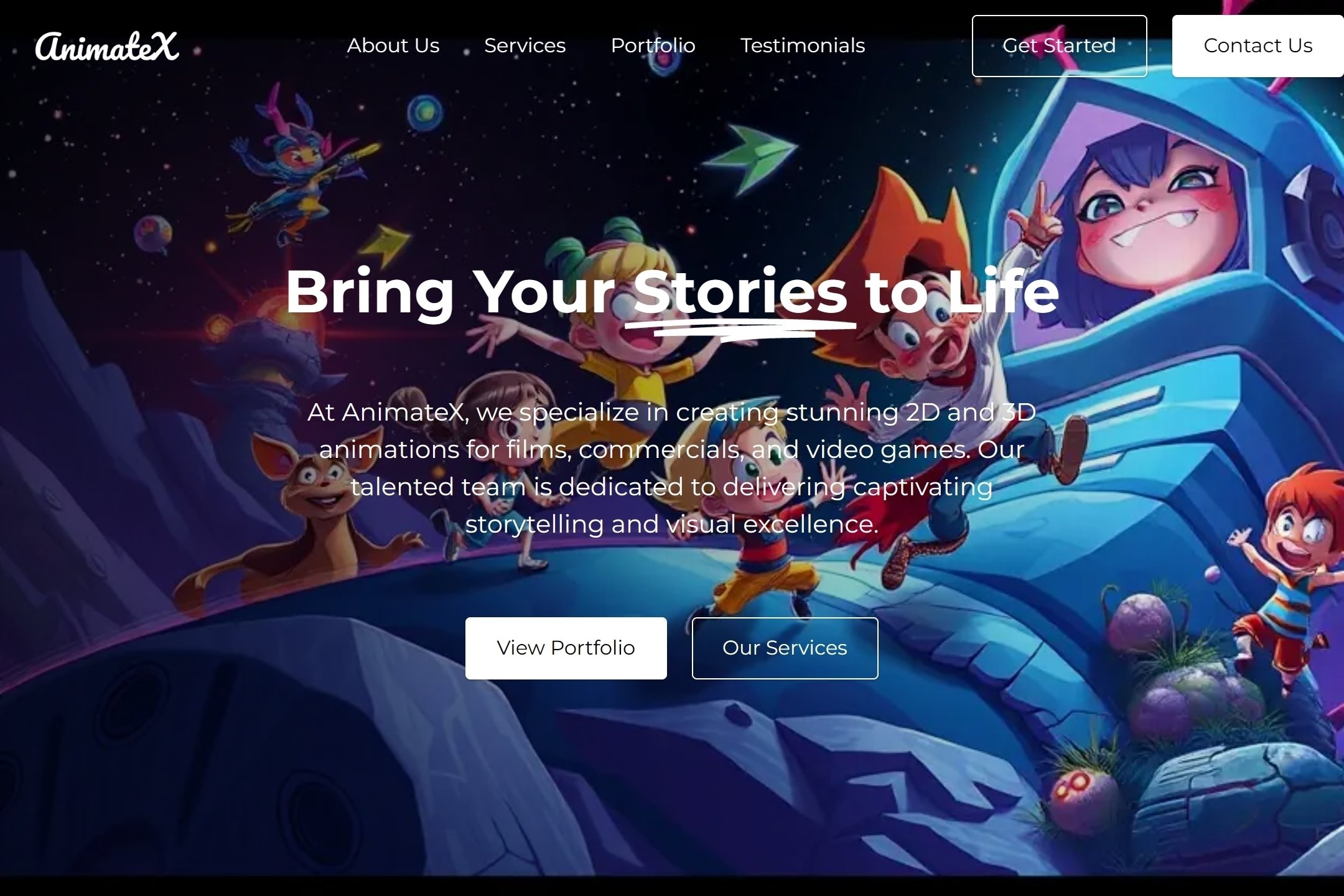 Animation studio website template