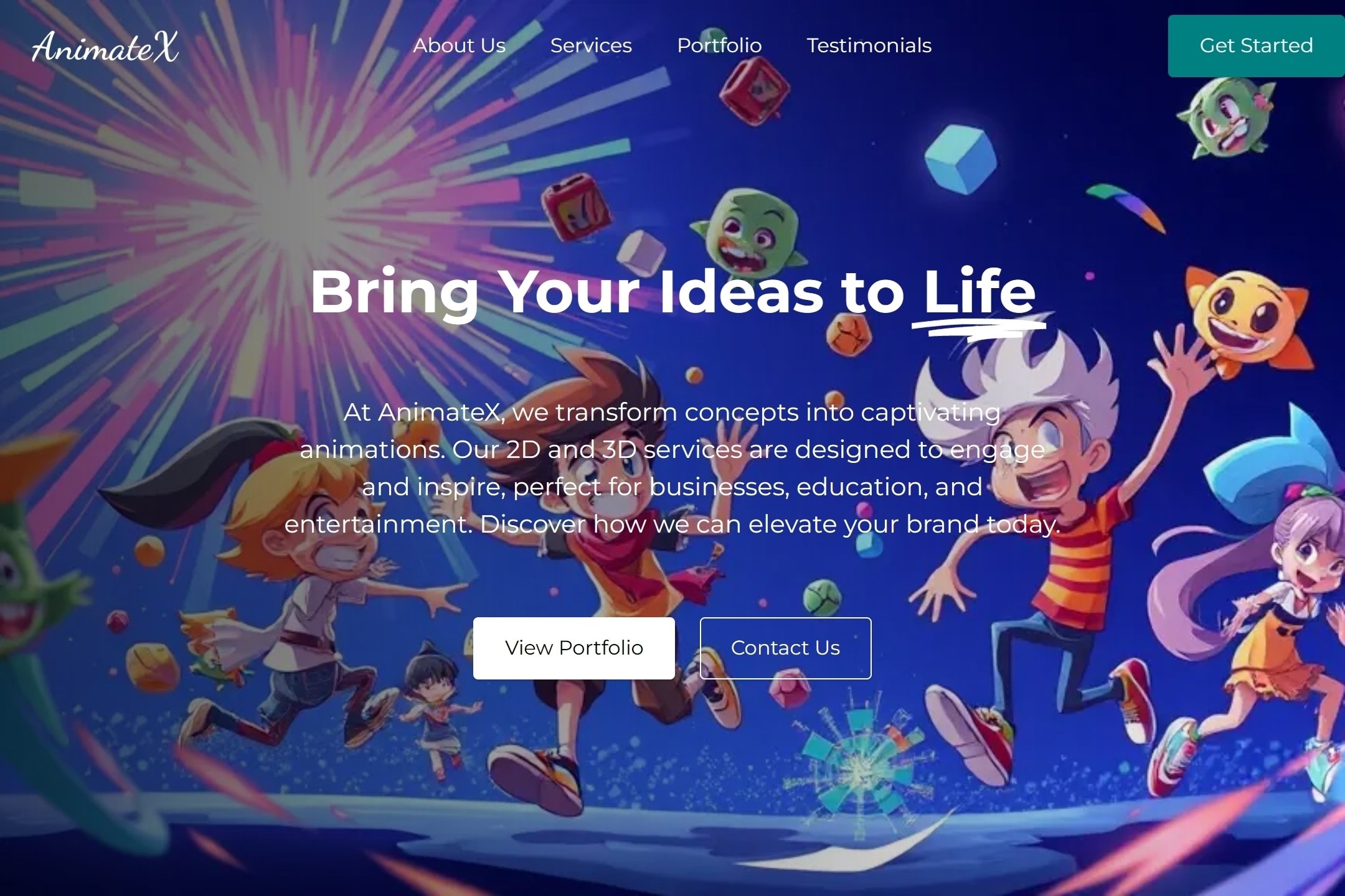 Animator website template