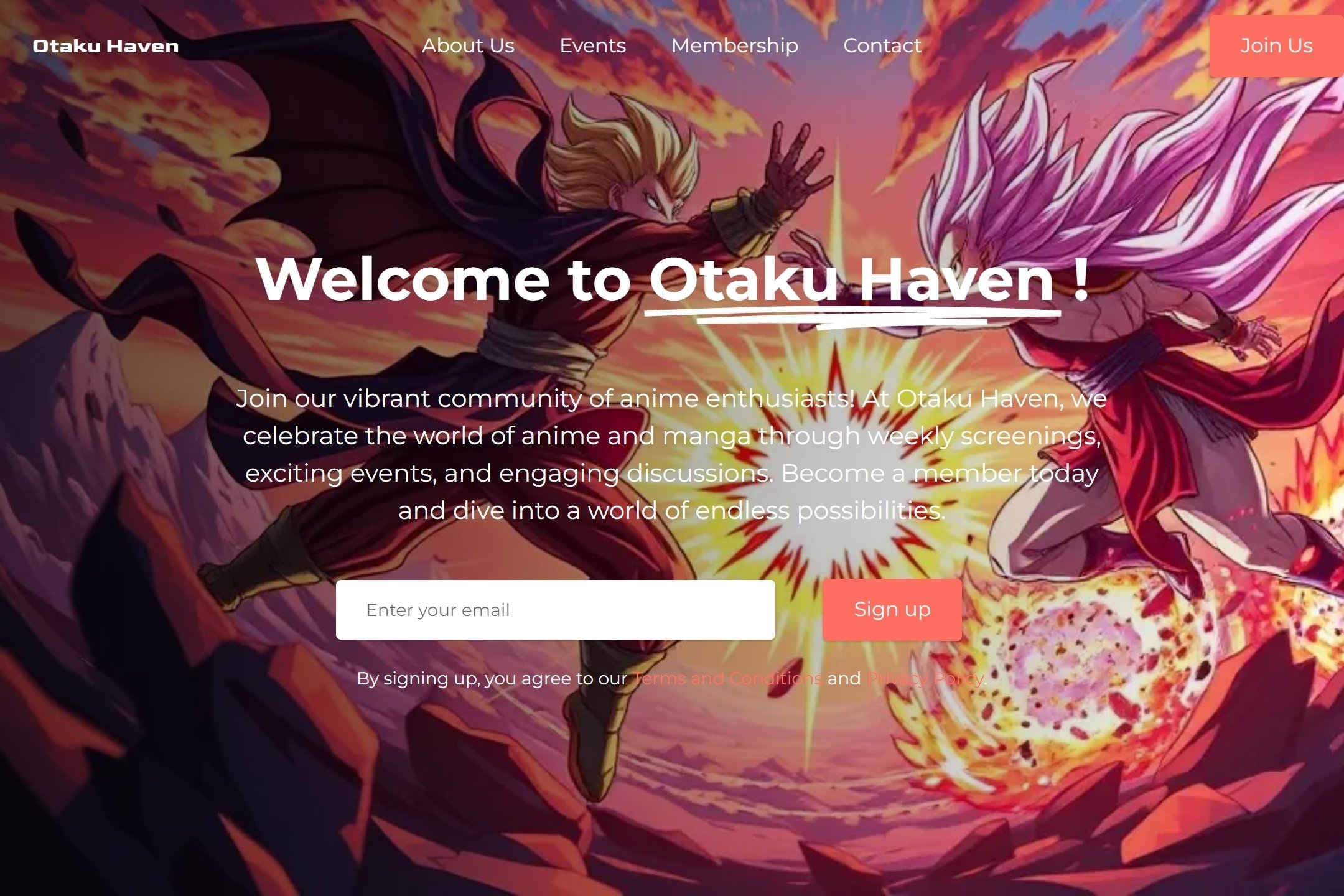 Anime Club website template