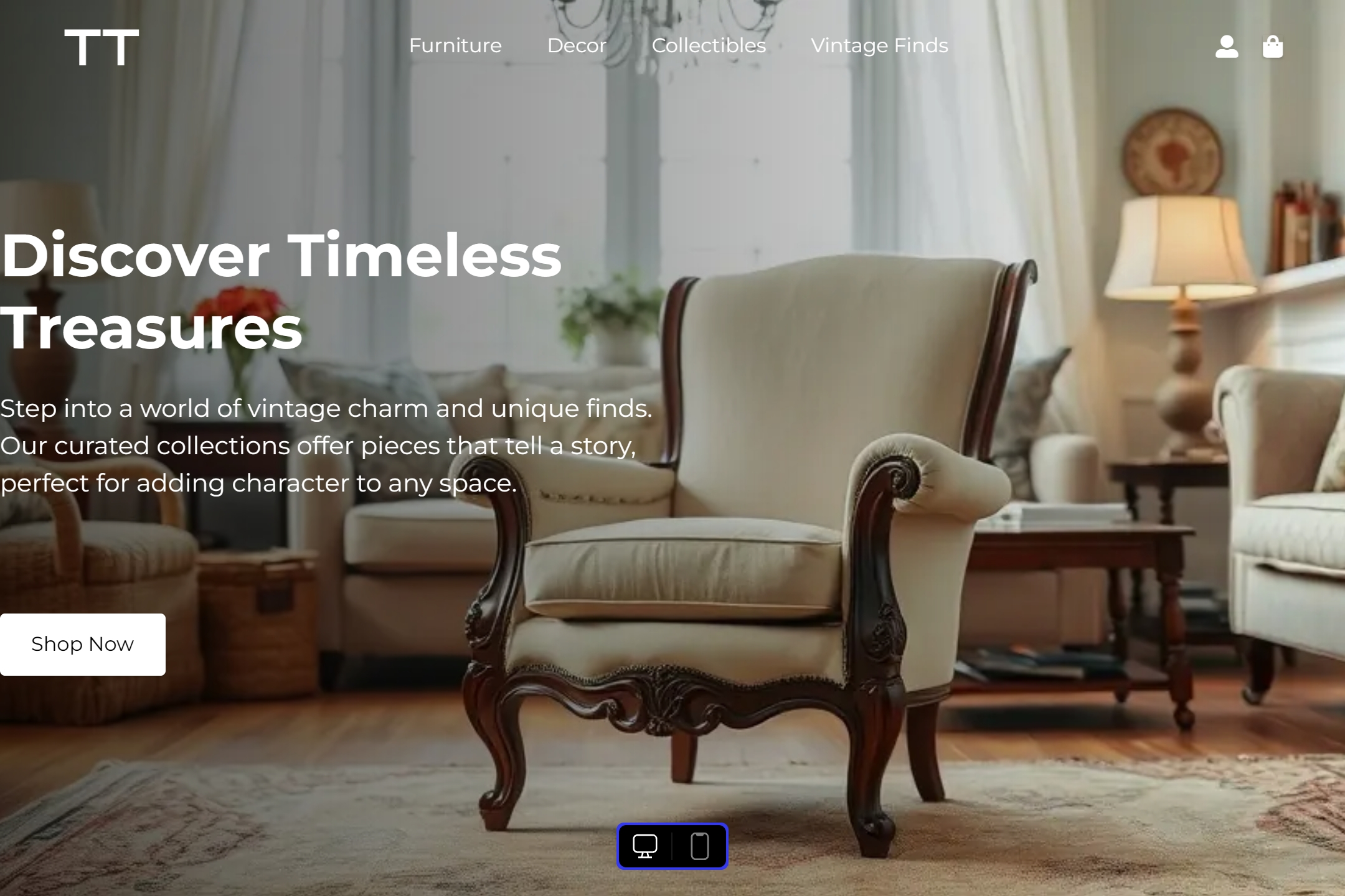 Antique store website template