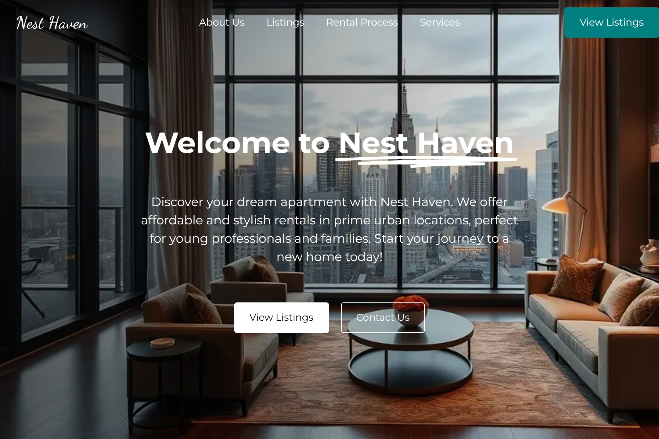 Apartment rental website template