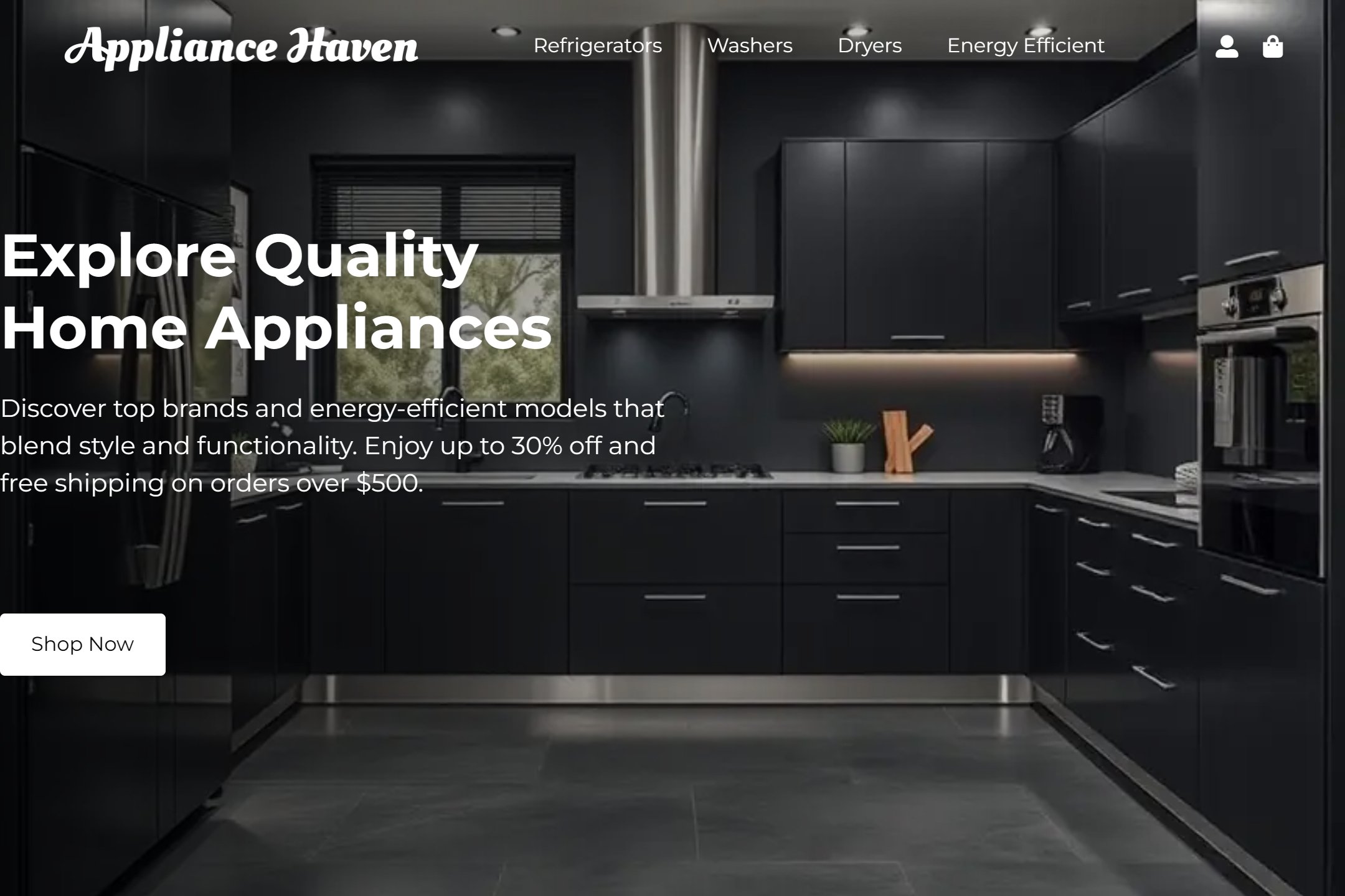 Appliance store website template