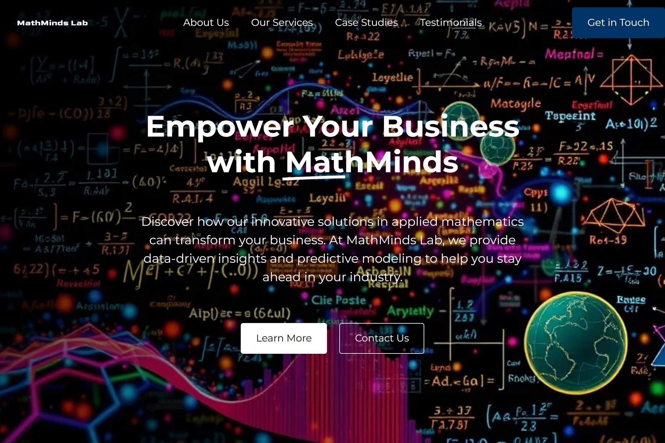 Applied mathematics lab website template