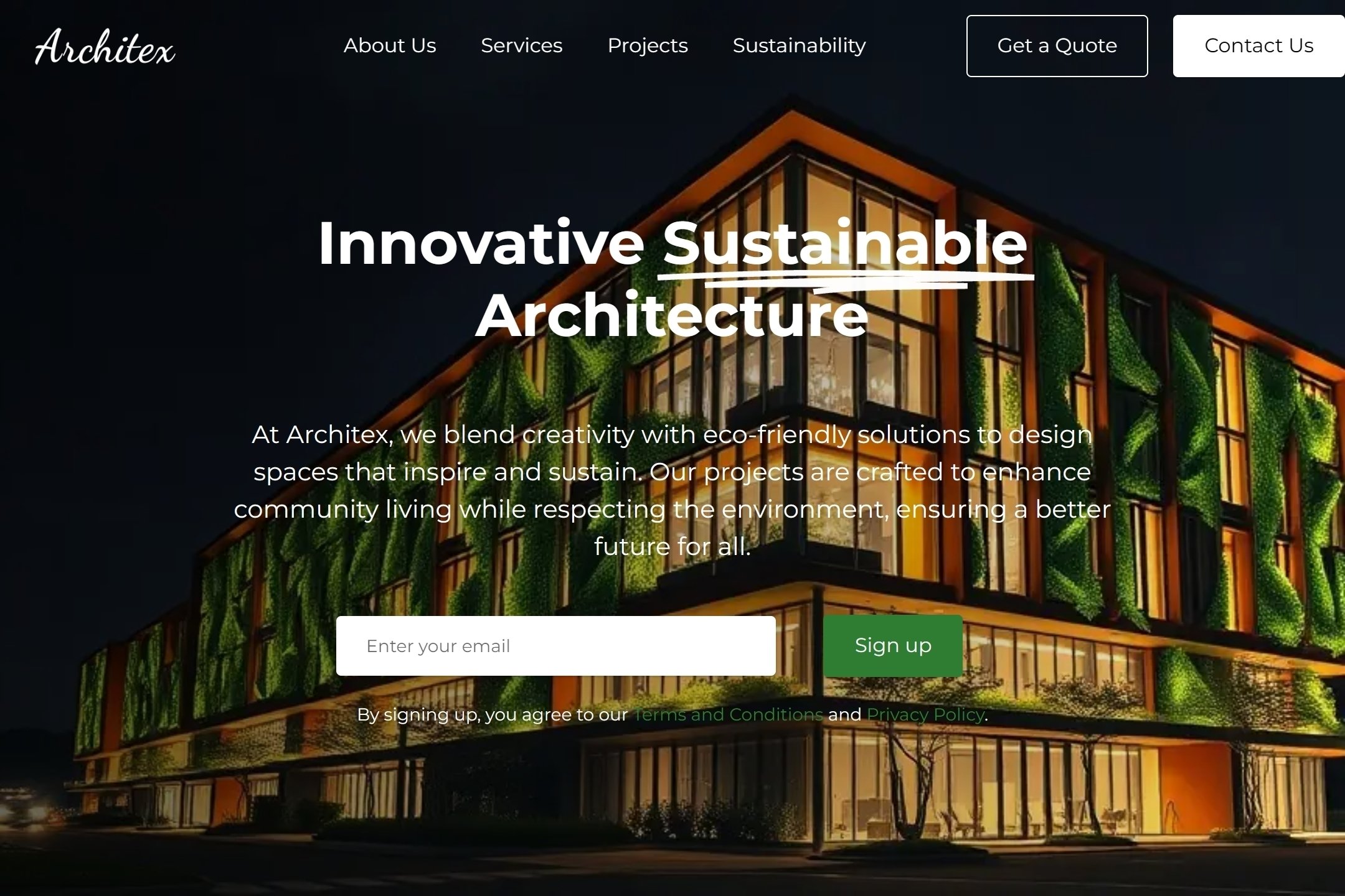 Architecture firm website template