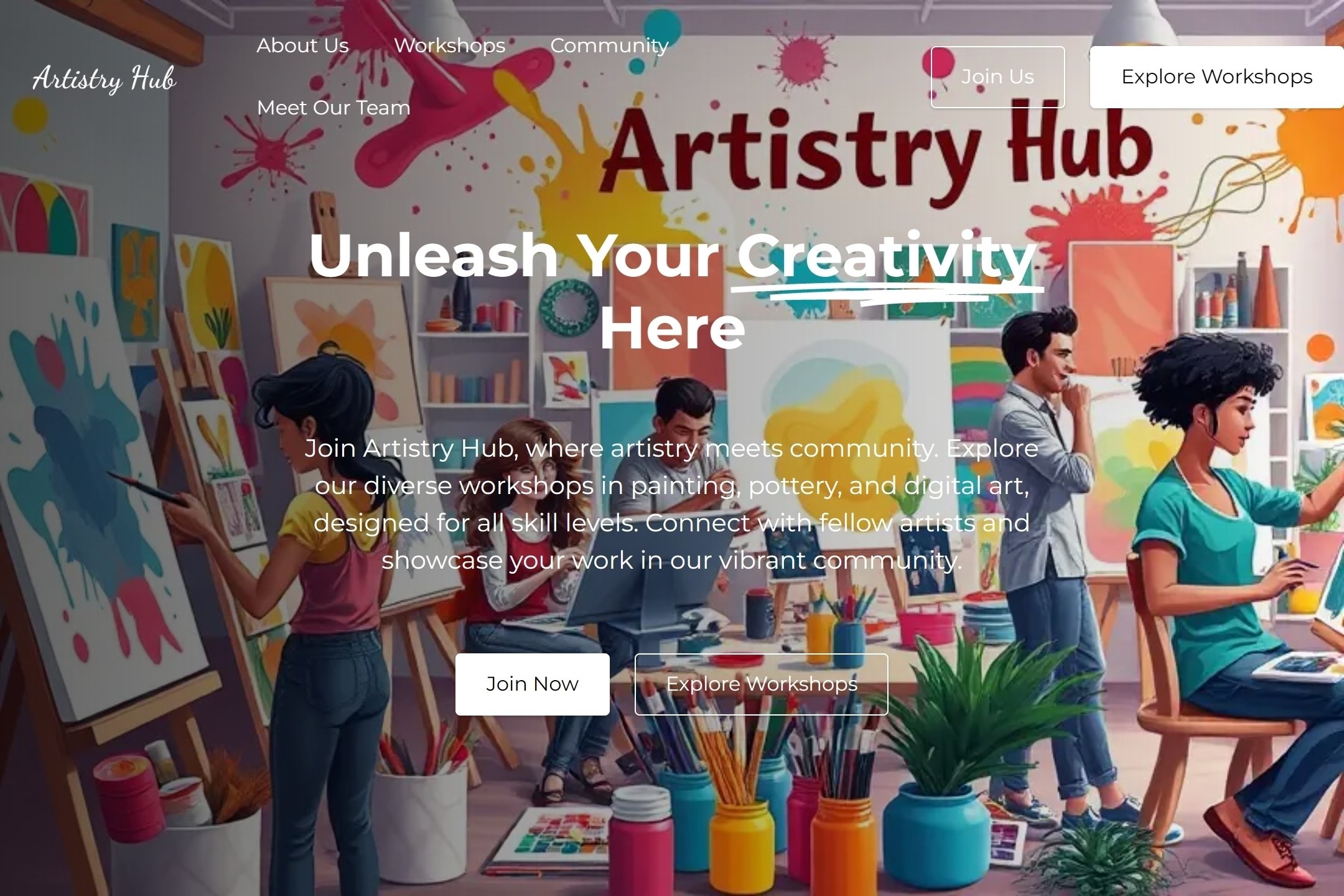 Art Club website template