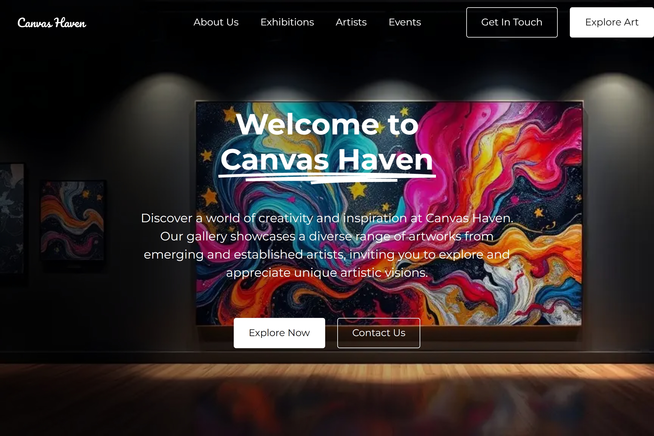 Art gallery website template