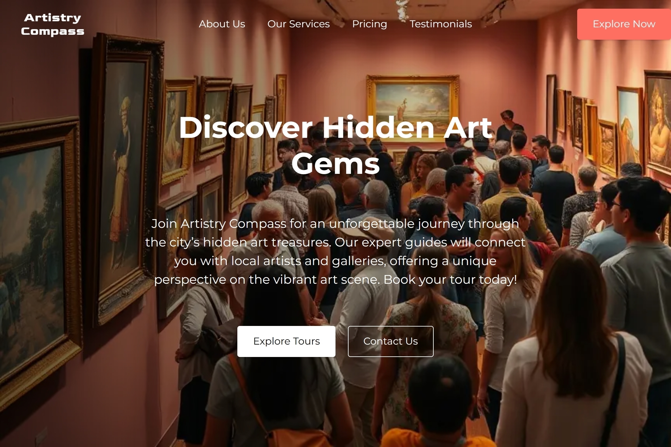Art guide website template