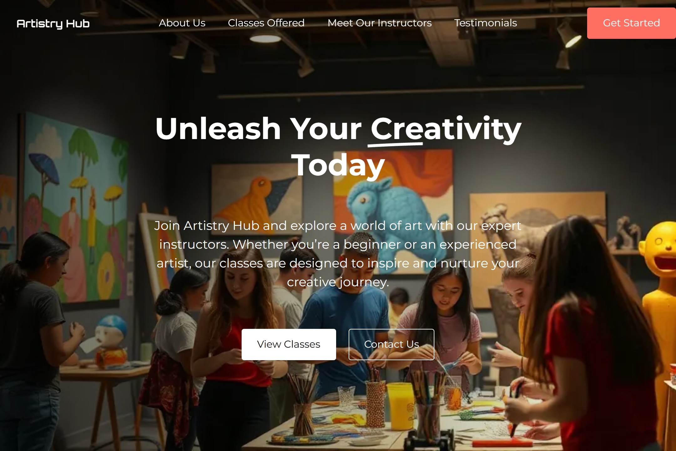 Art instructor website template