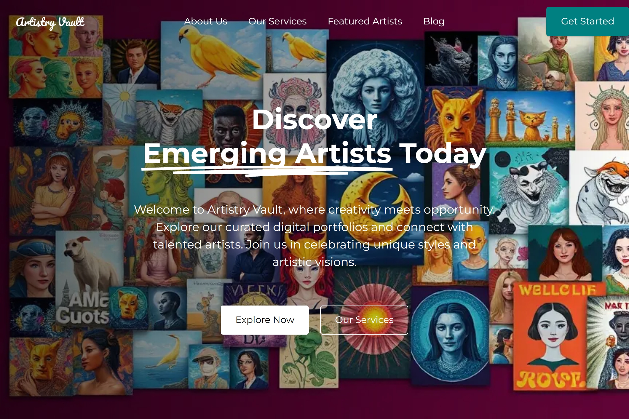 Art portfolio website template