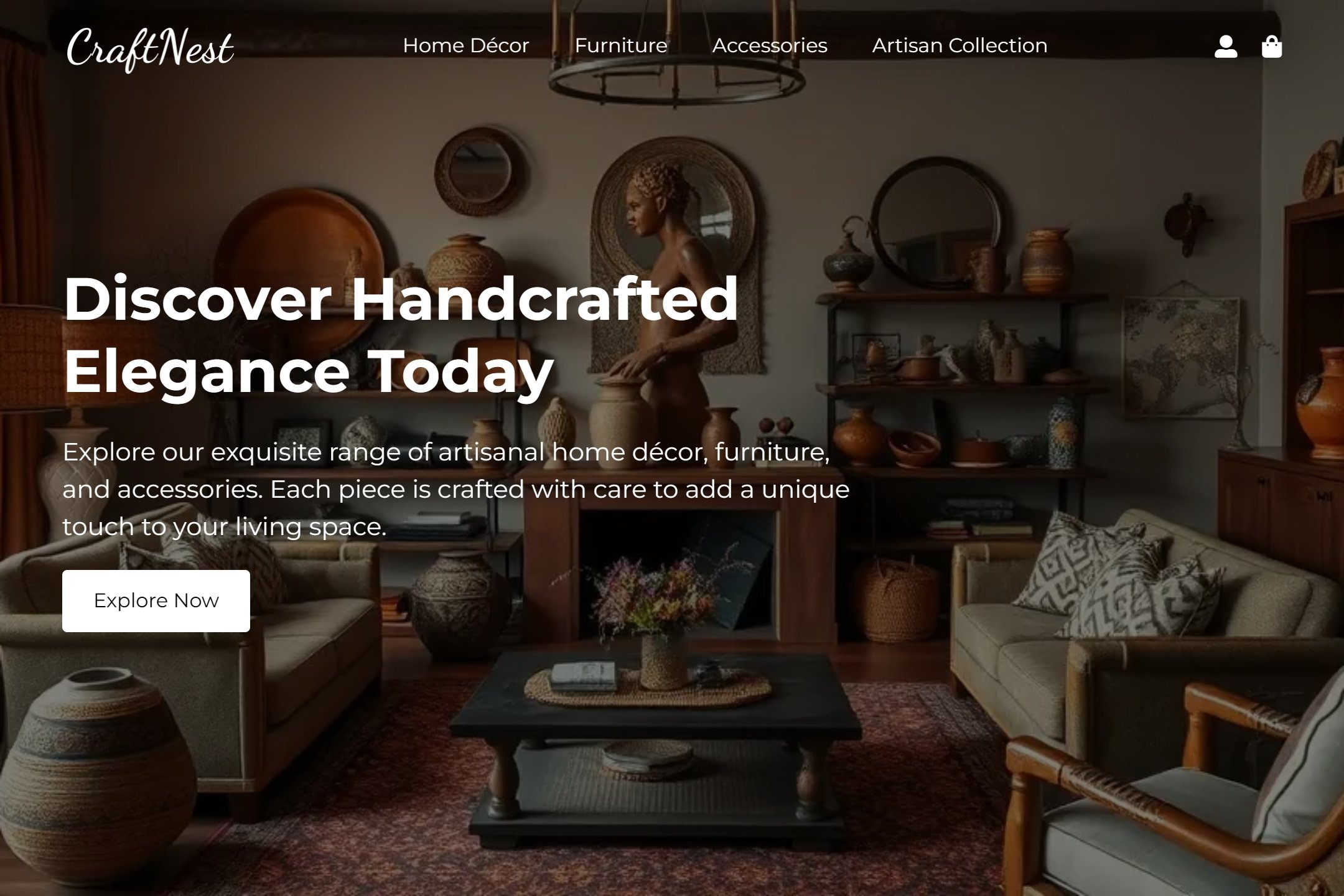 Artisanal home online store website template