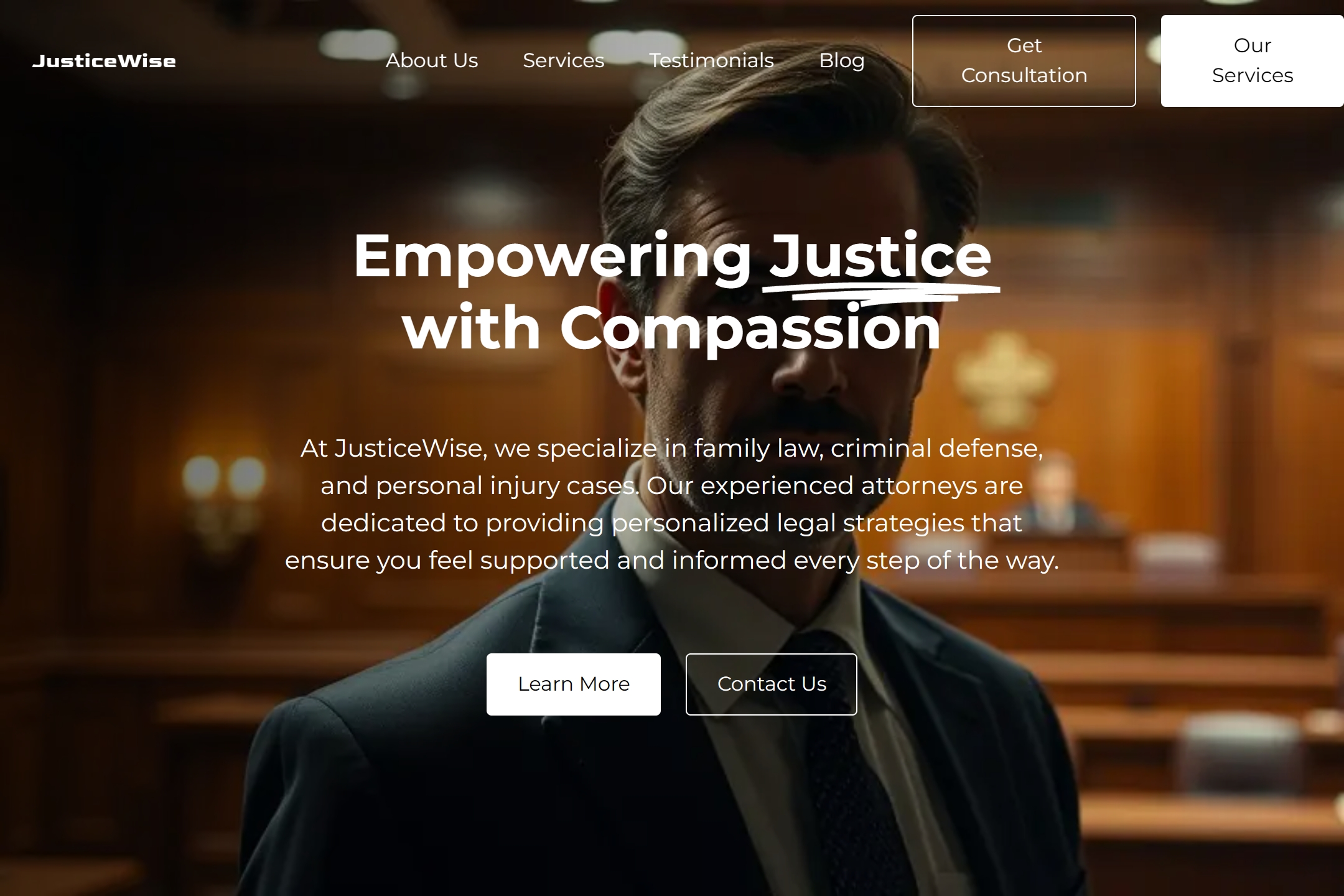 Attorney website template