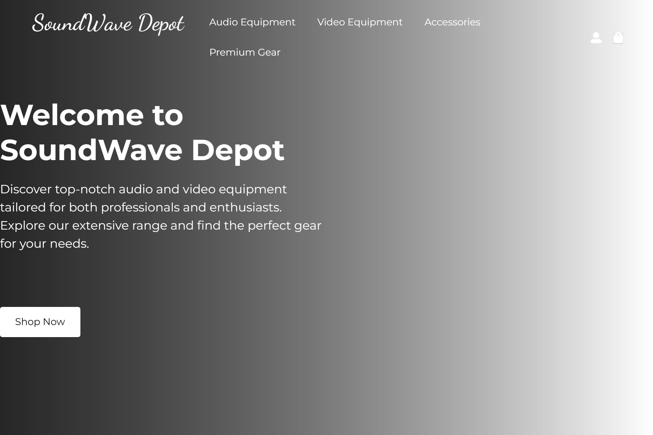 Audio video equipment distributor website template