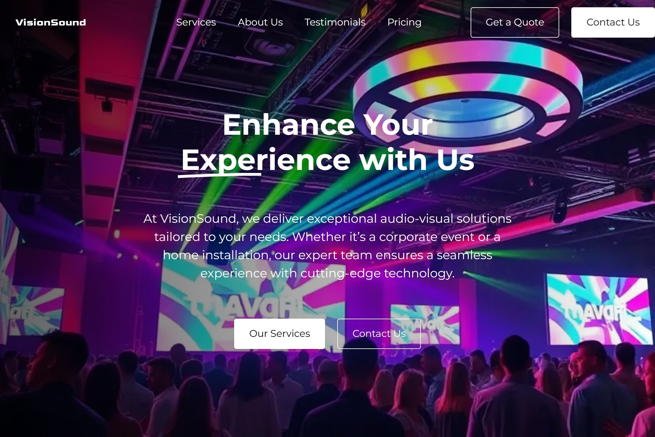 Audio visual service website template