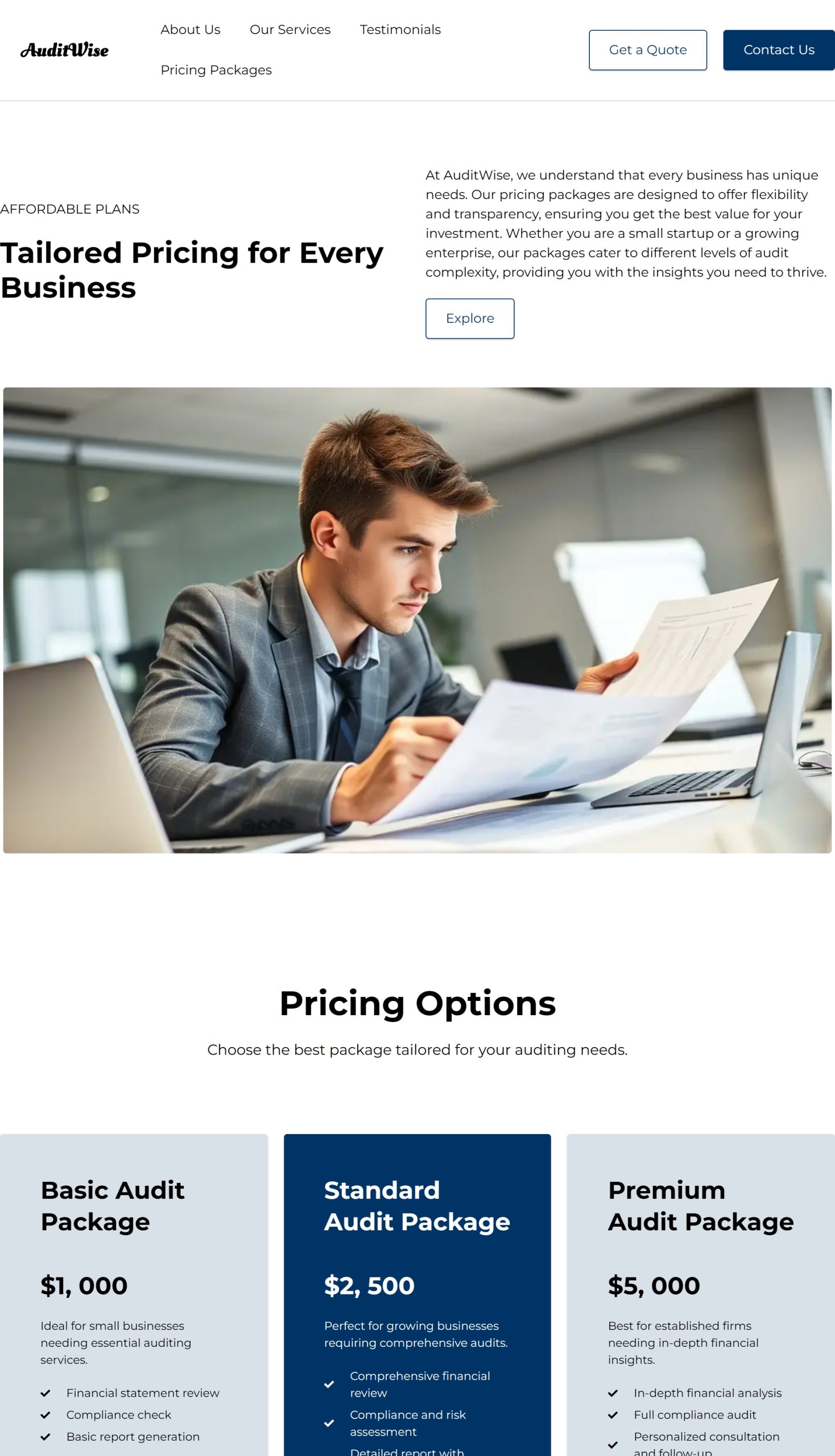 Pricing Packages