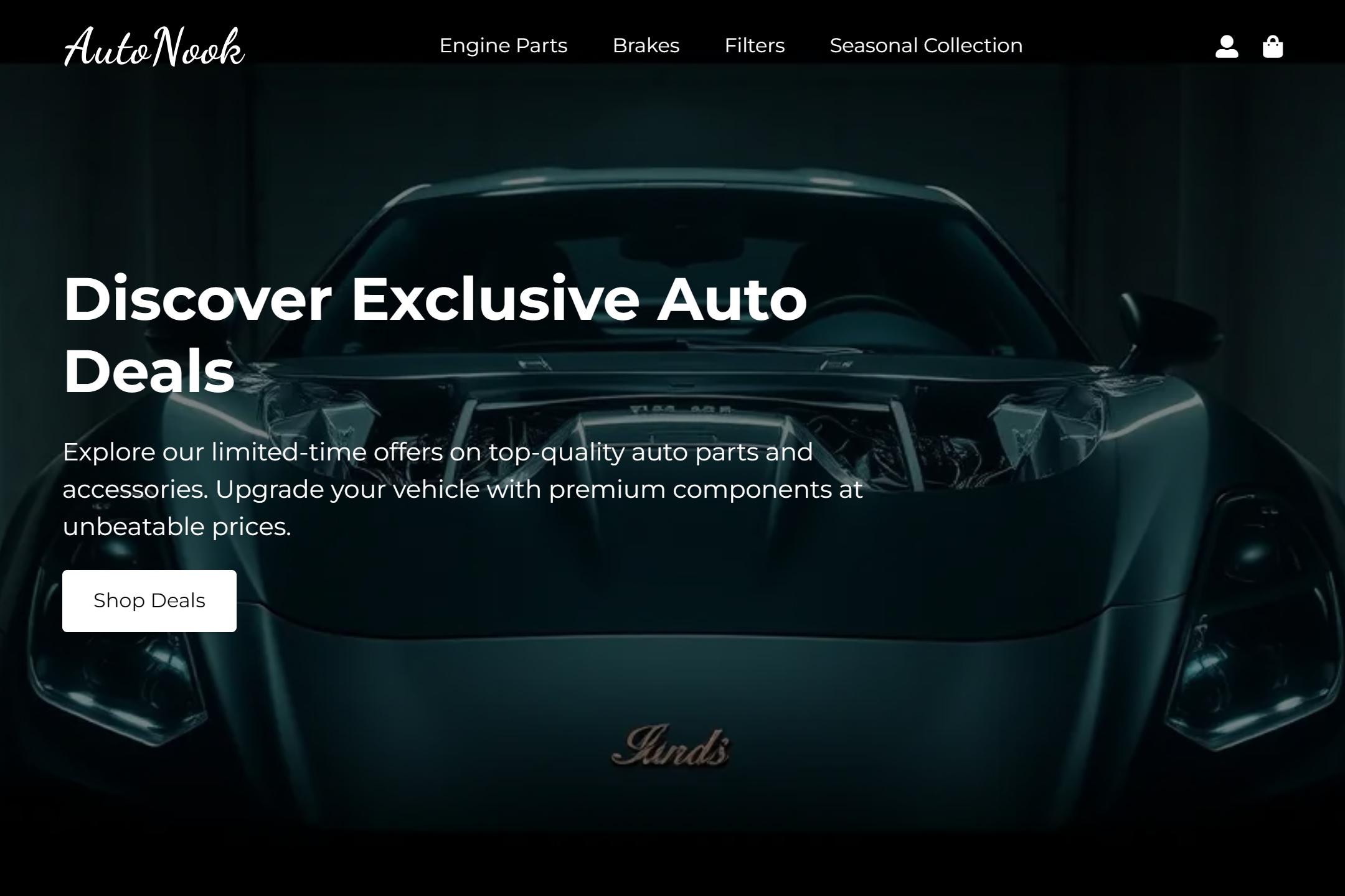 Auto parts store website template
