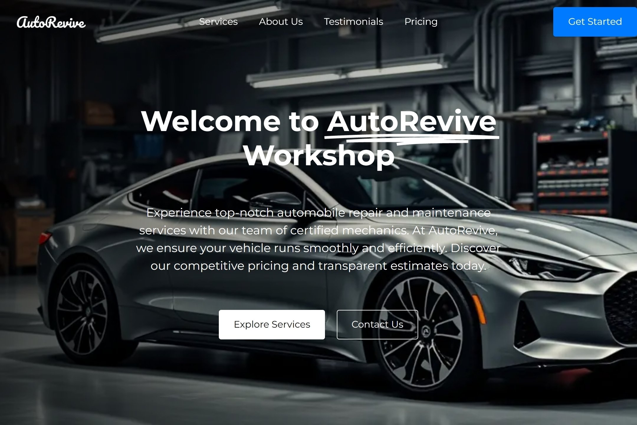 Automobile workshop website template
