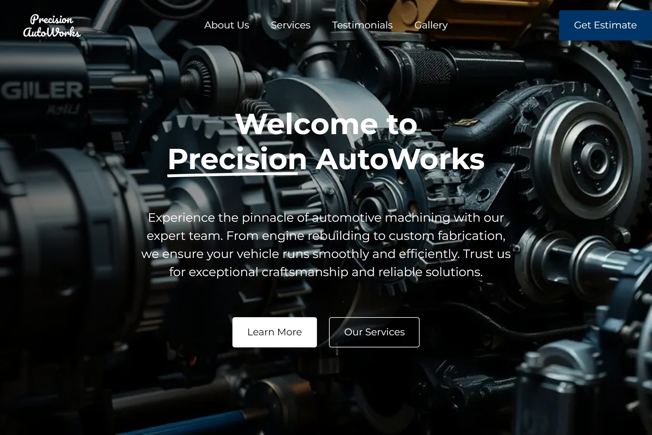 Automotive machine shop website template