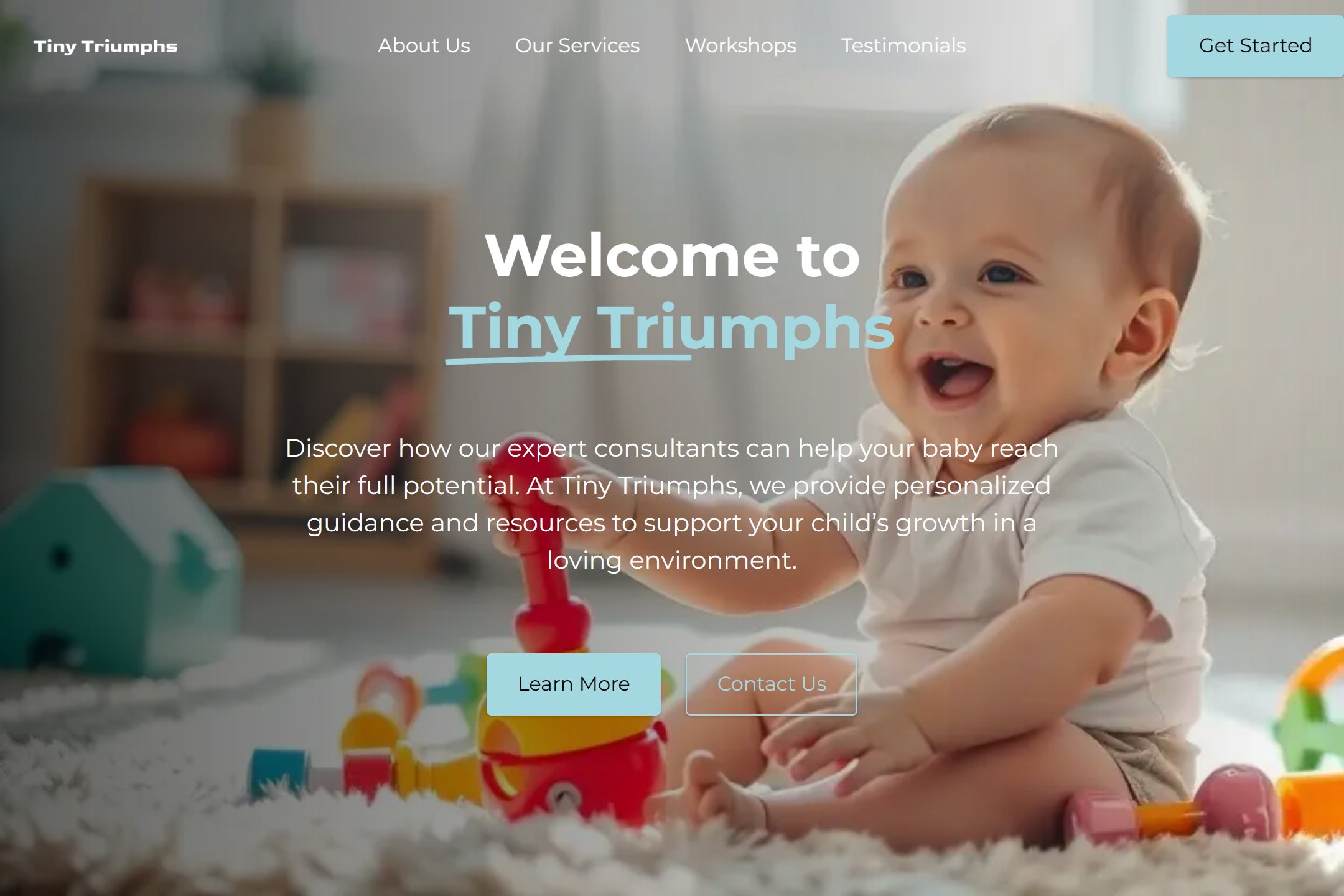 Baby development consultant website template