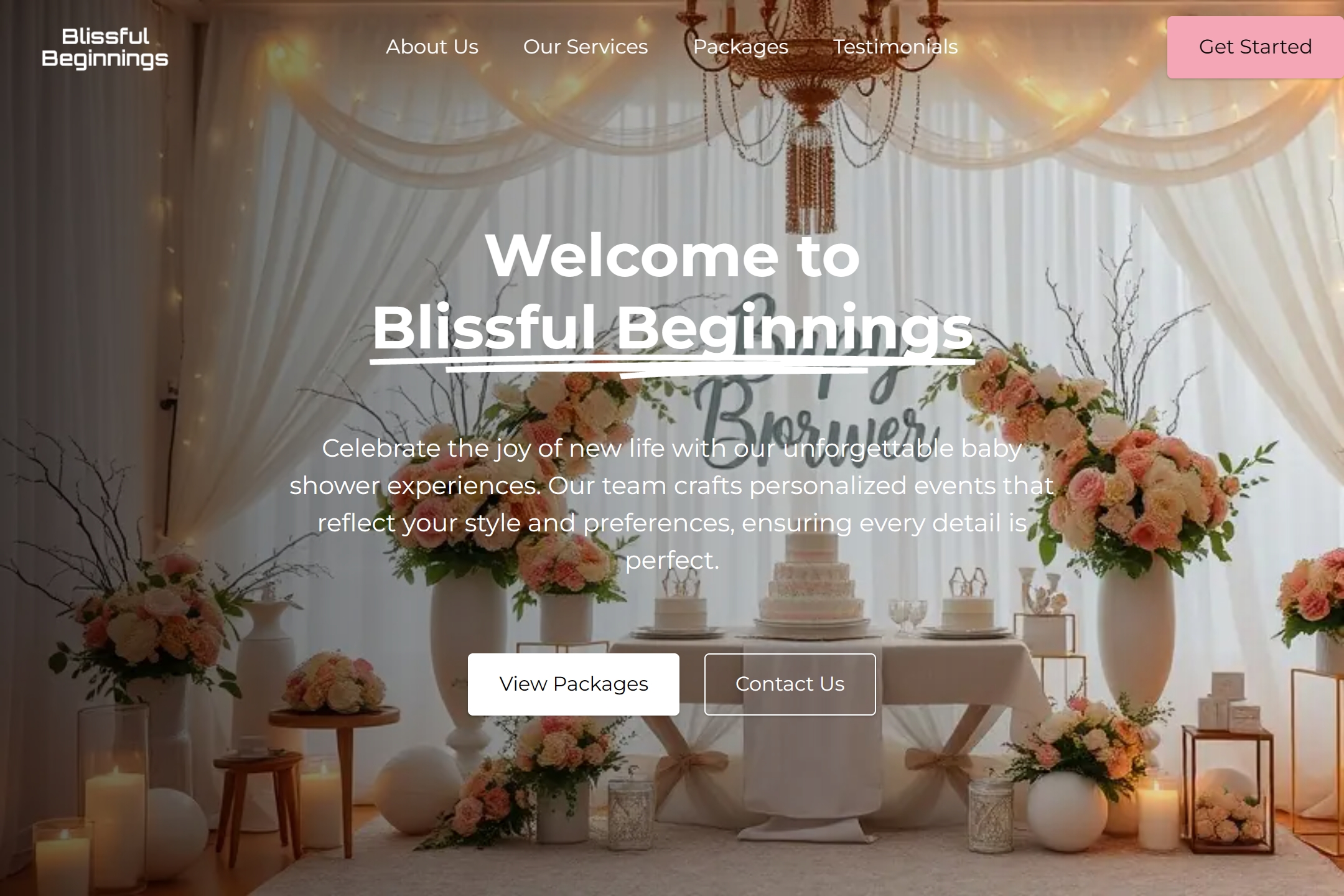 Baby shower website template