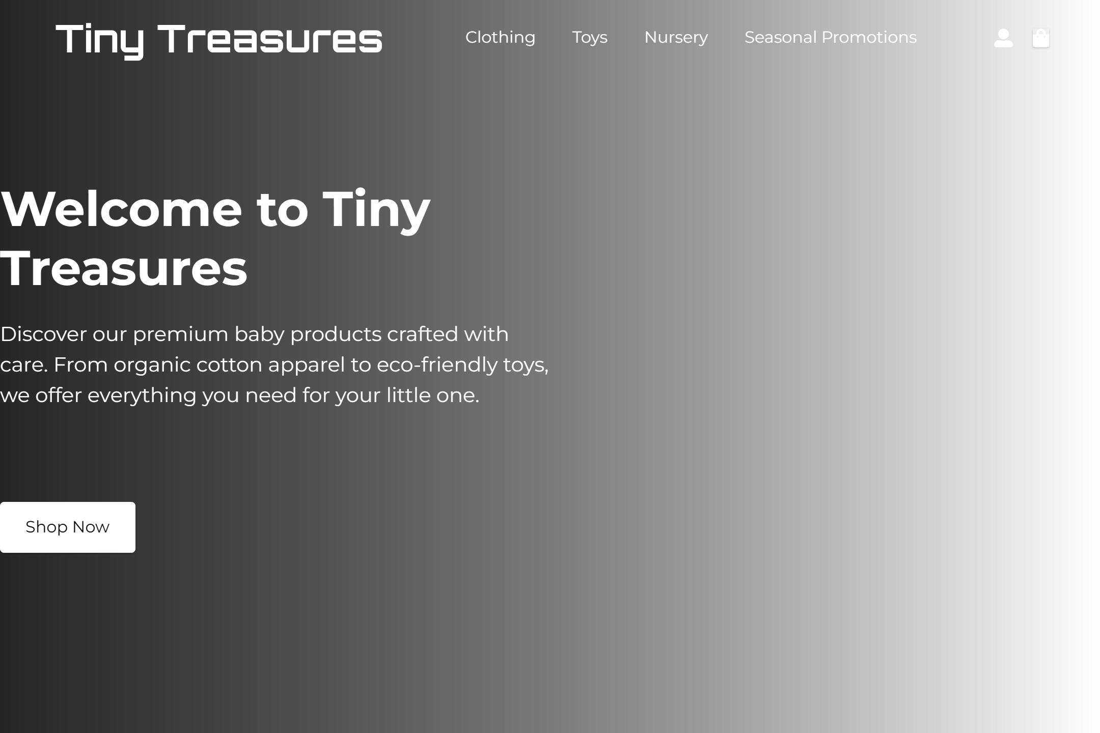 Baby store website template