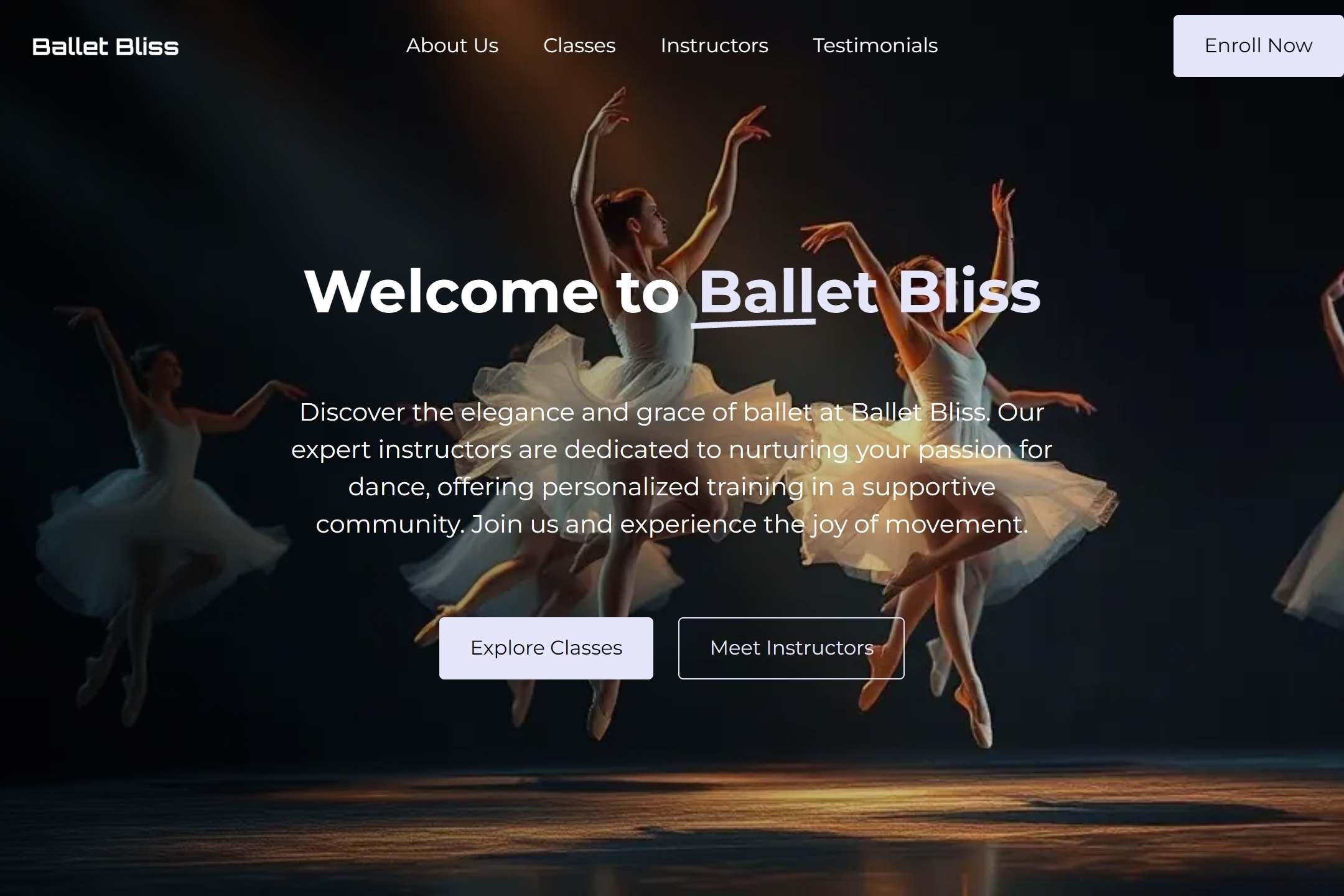 Ballet school website template