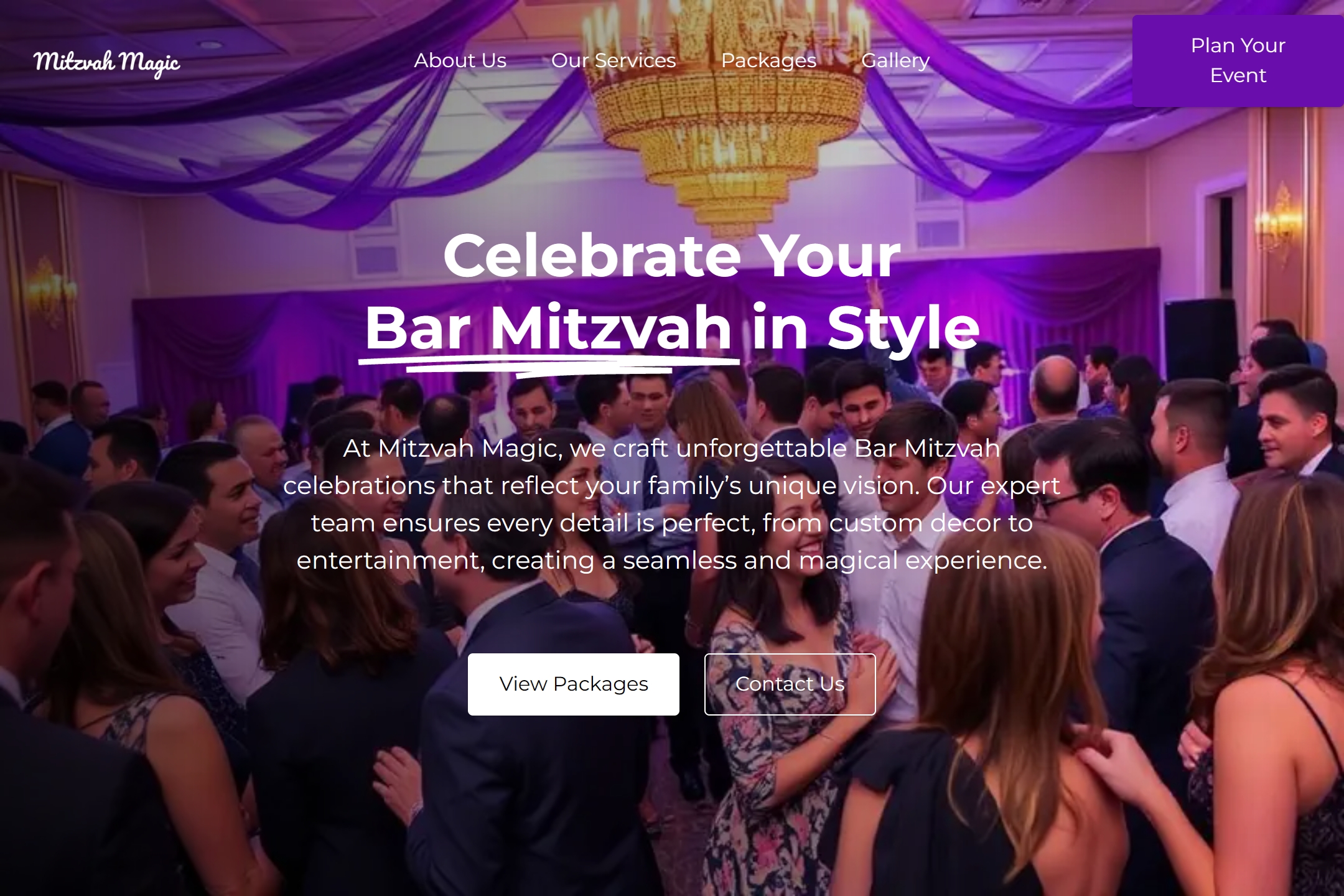 Bar mitzvah website template
