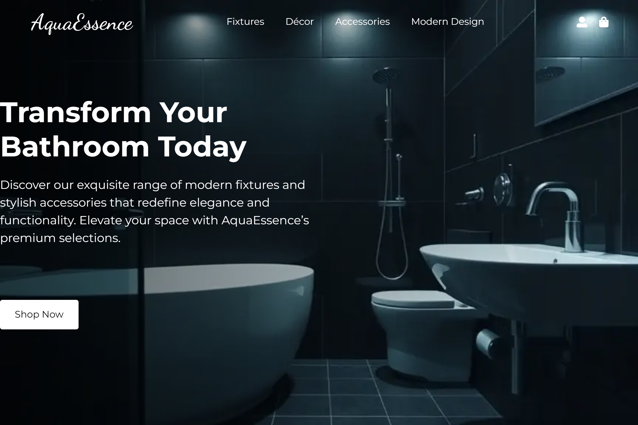 Bathroom supply store website template
