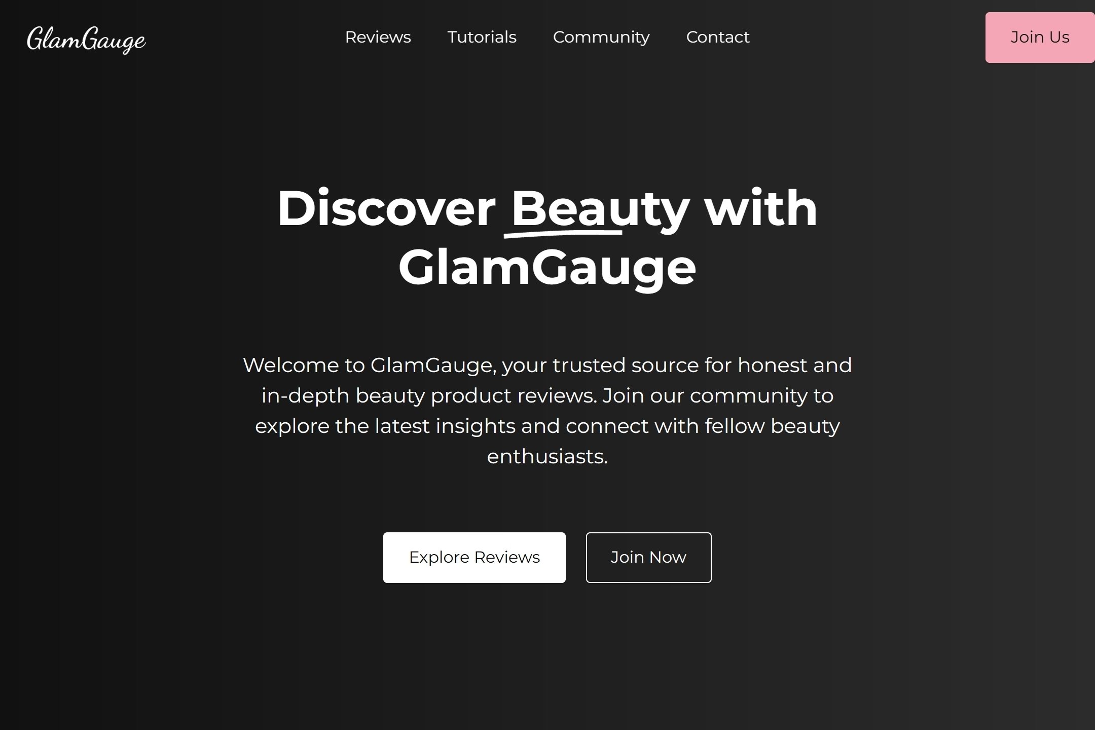 Beauty product reviews website template