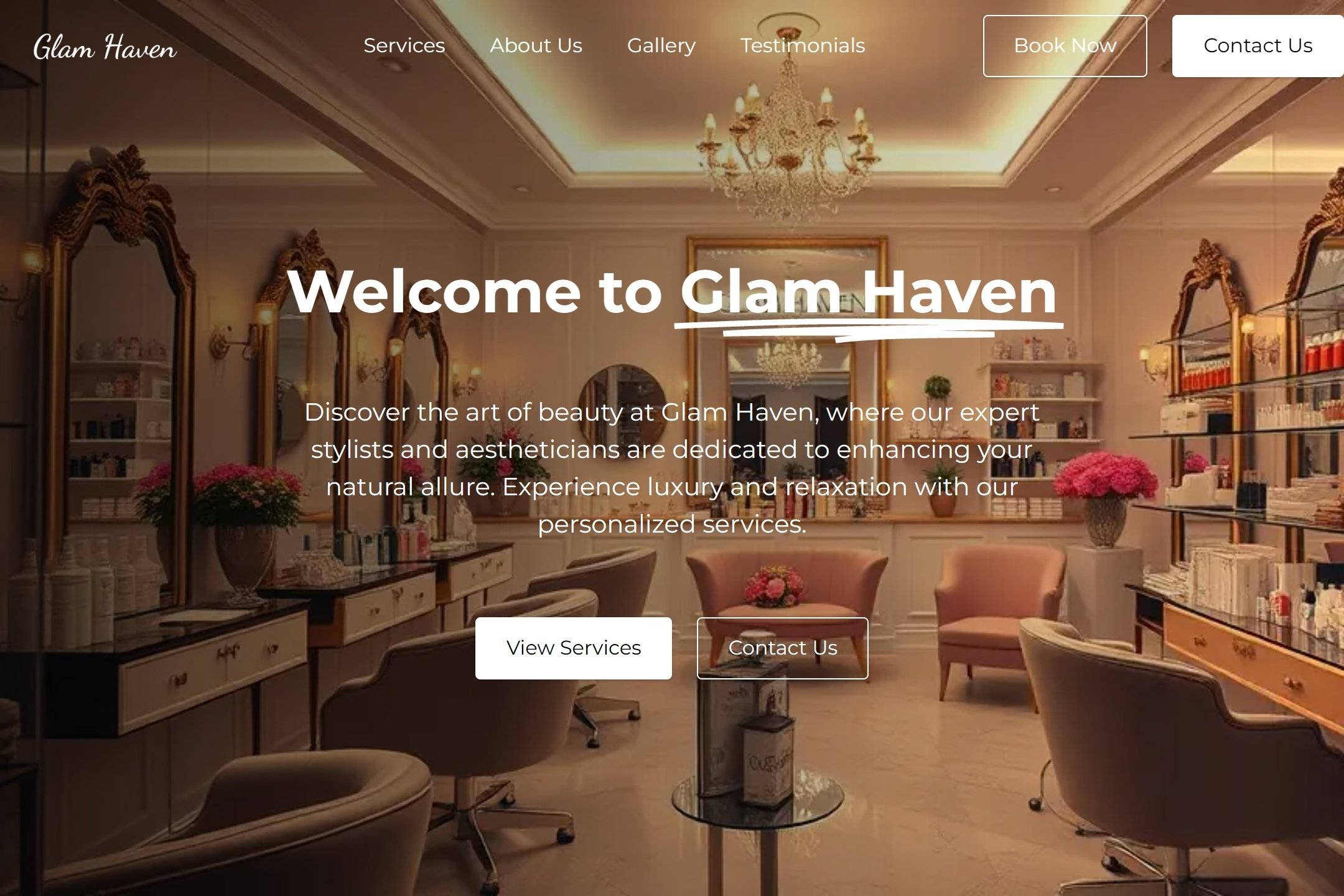 Beauty salon website template