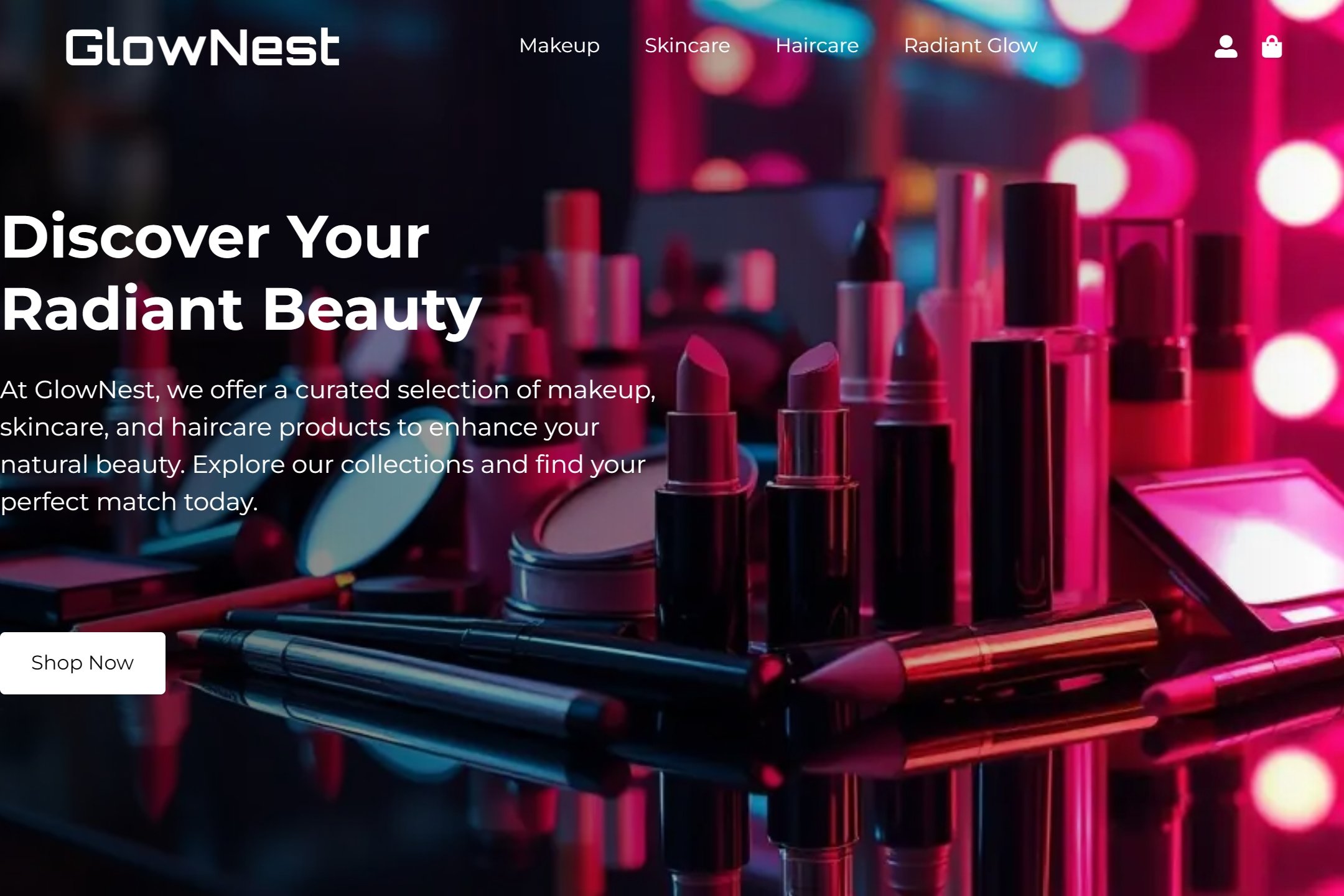 Beauty shop website template