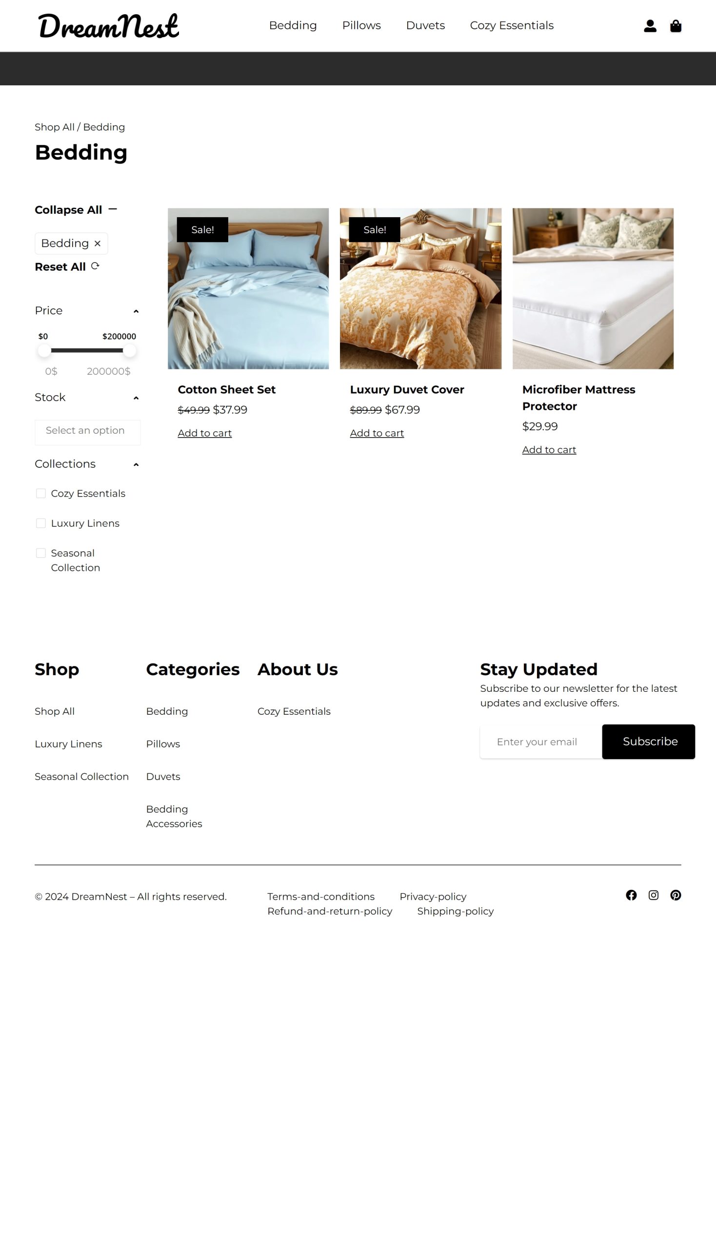 Bedding