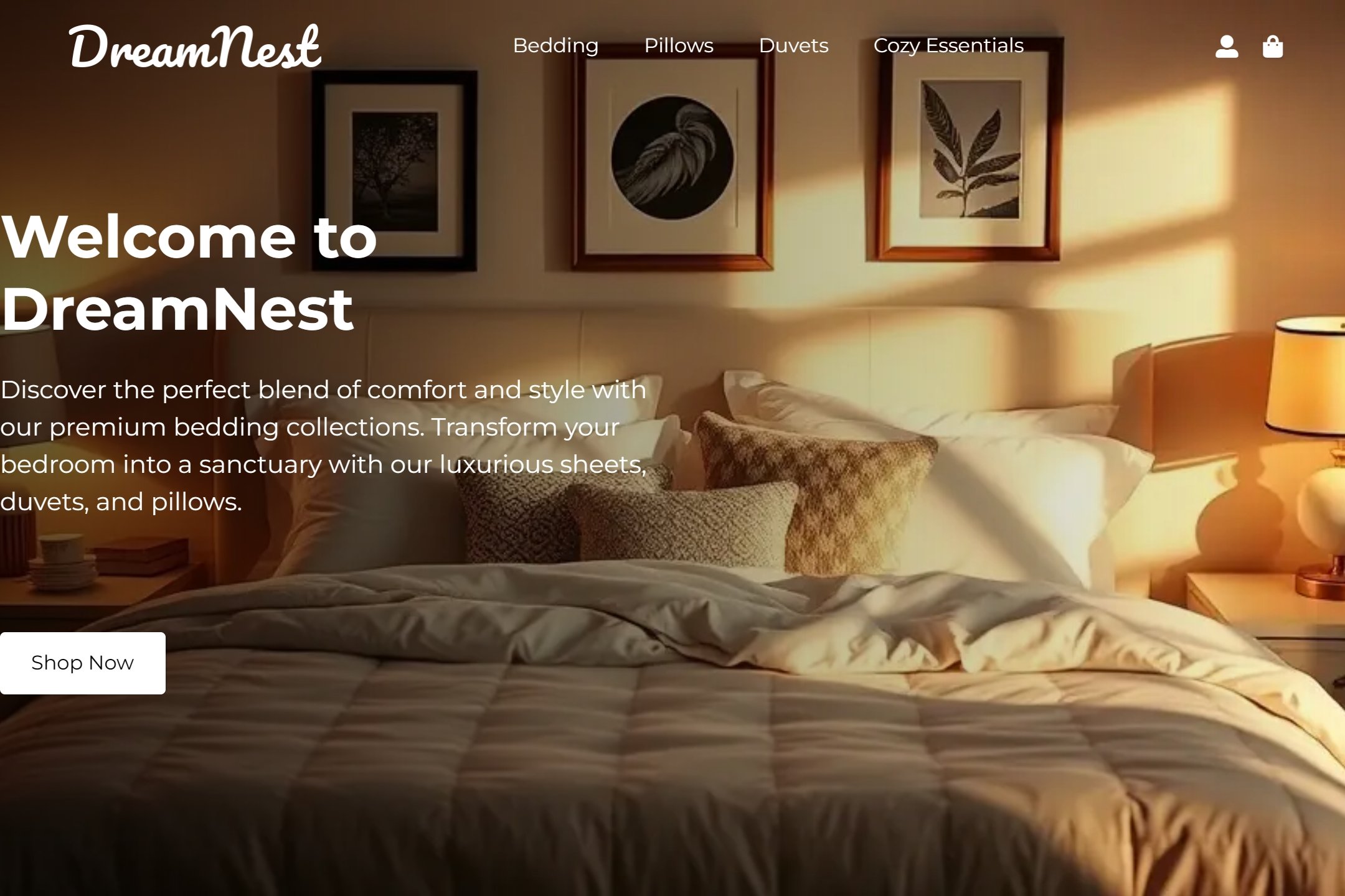 Bedding store website template
