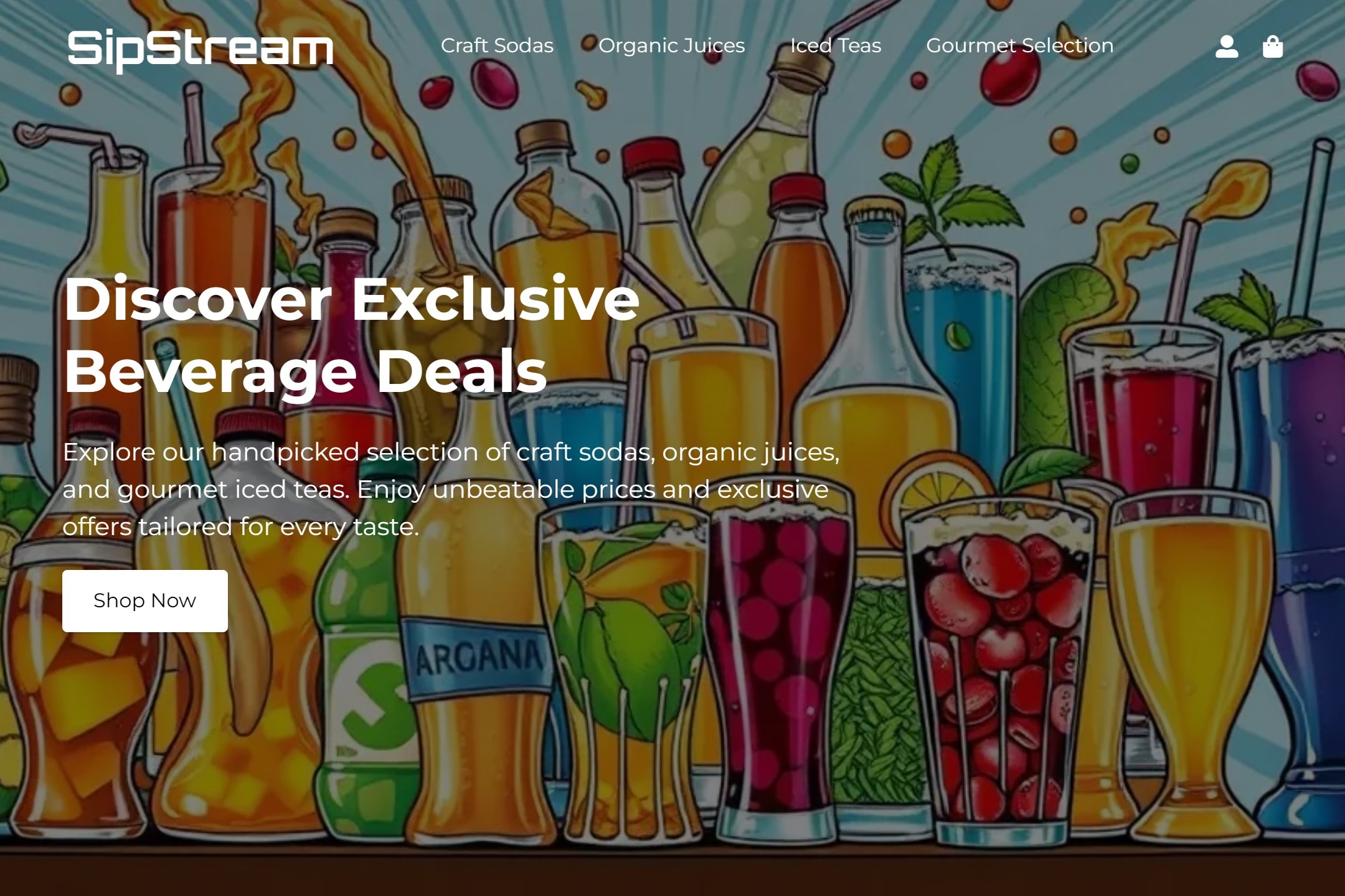 Beverage distributor website template