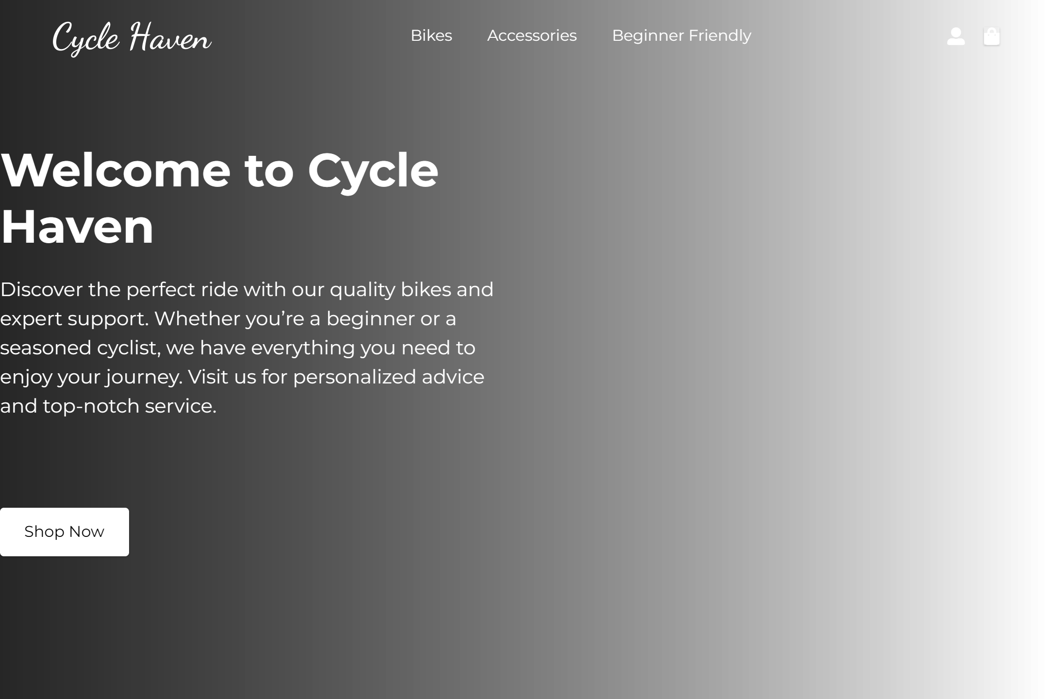 Bike shop website template