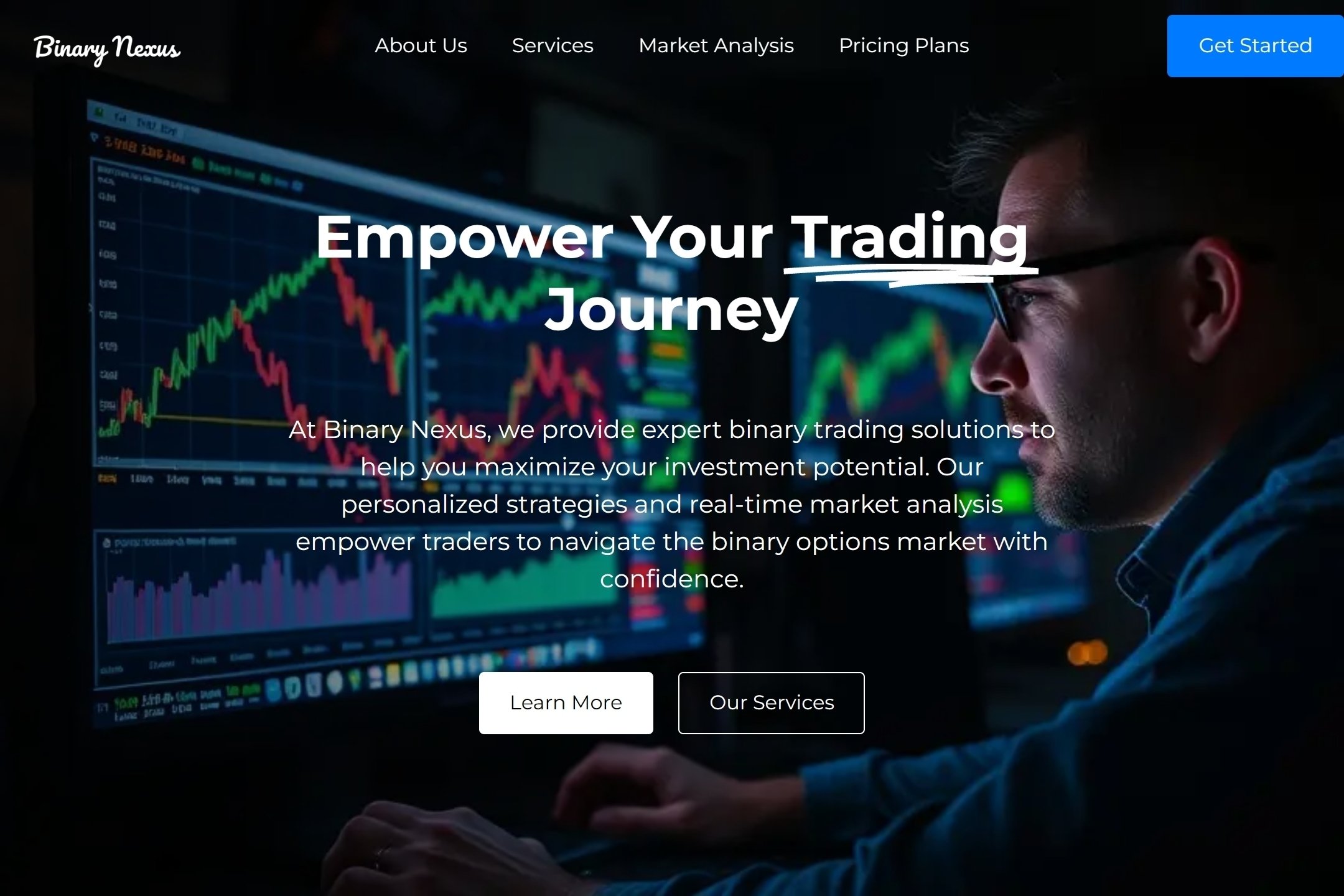Binary trader website template