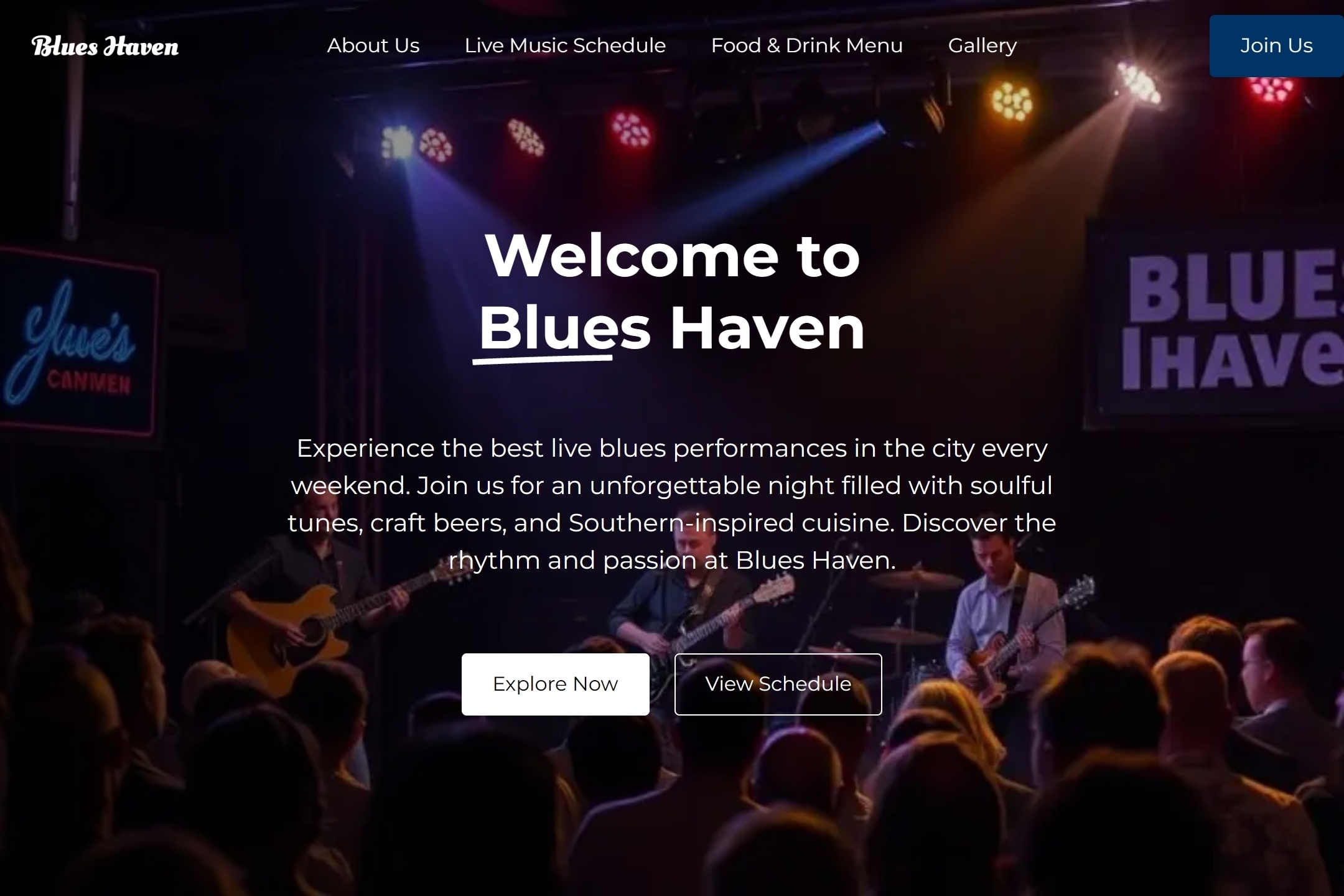 Blues Club website template