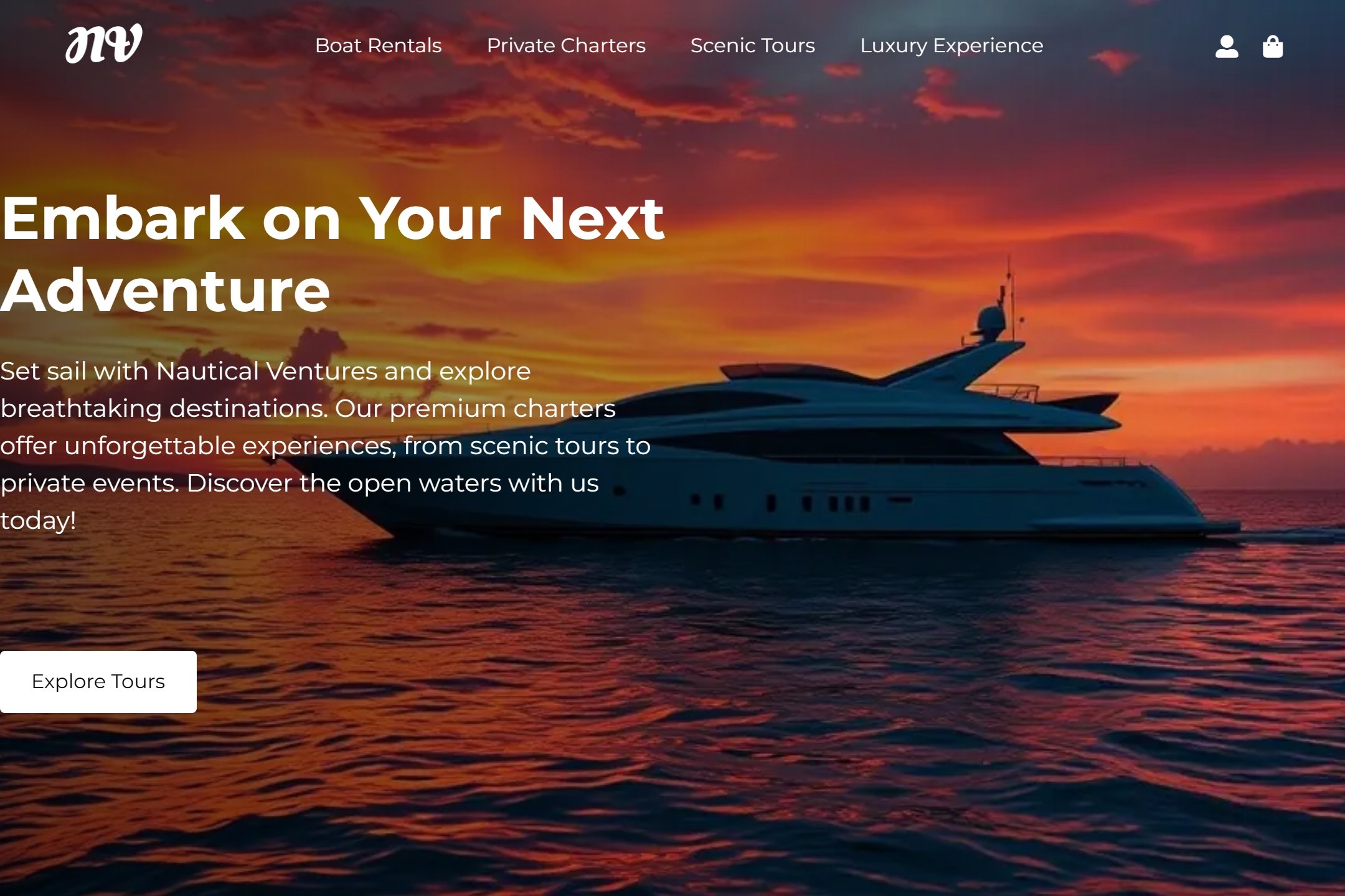 Boat charter website template