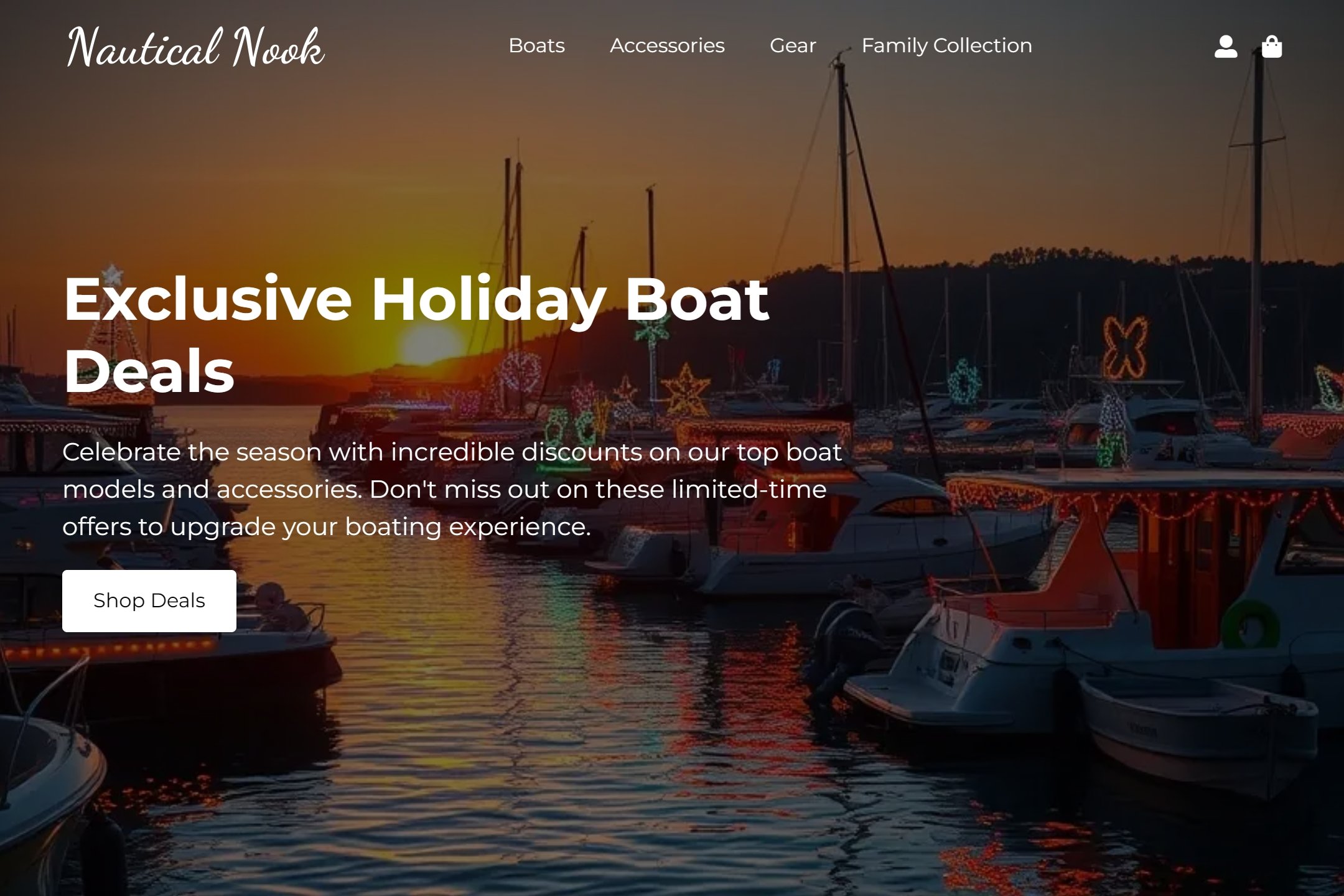 Boat dealer website template