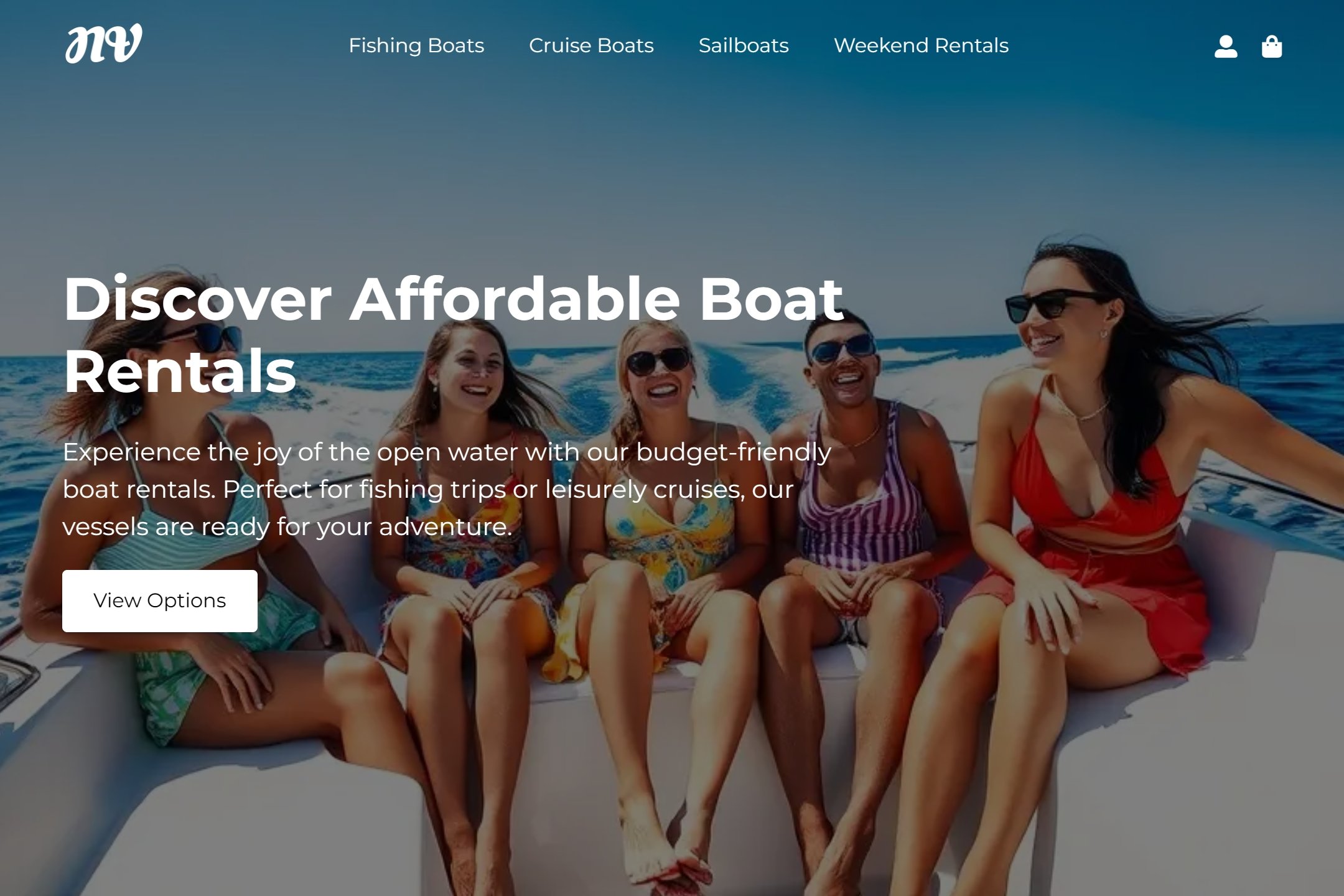 Boat rental shop website template