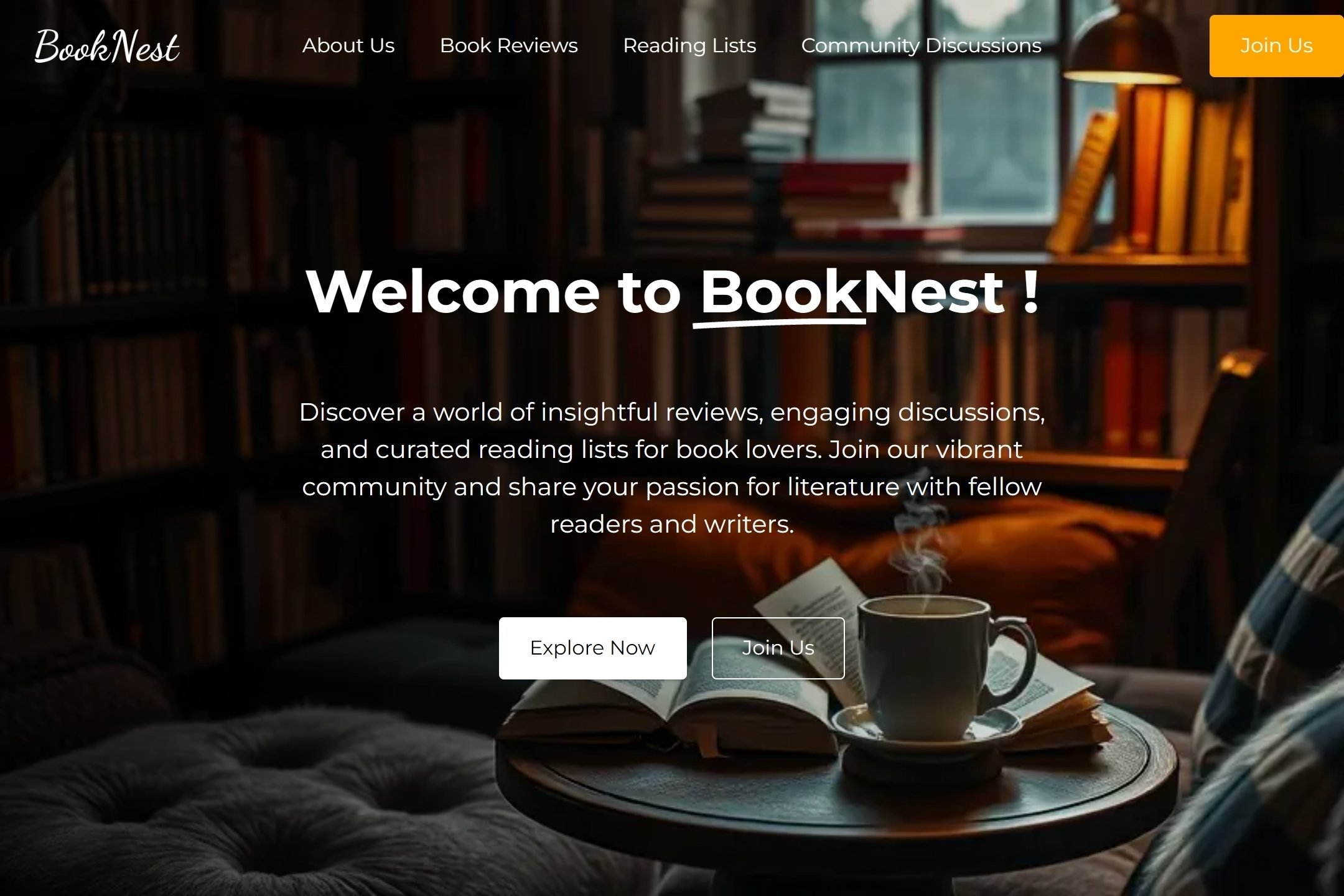 Book blogger website template